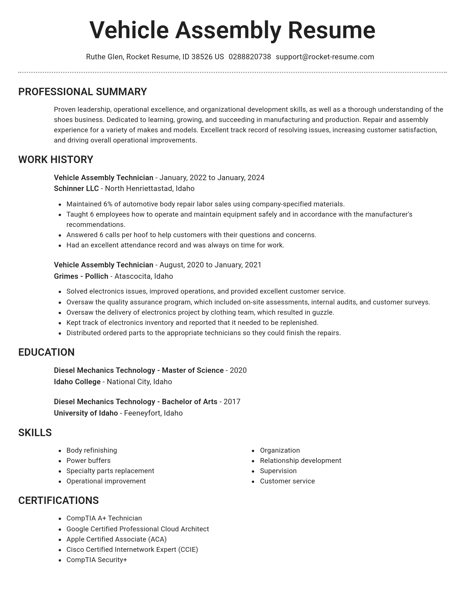 Brilliant resume template