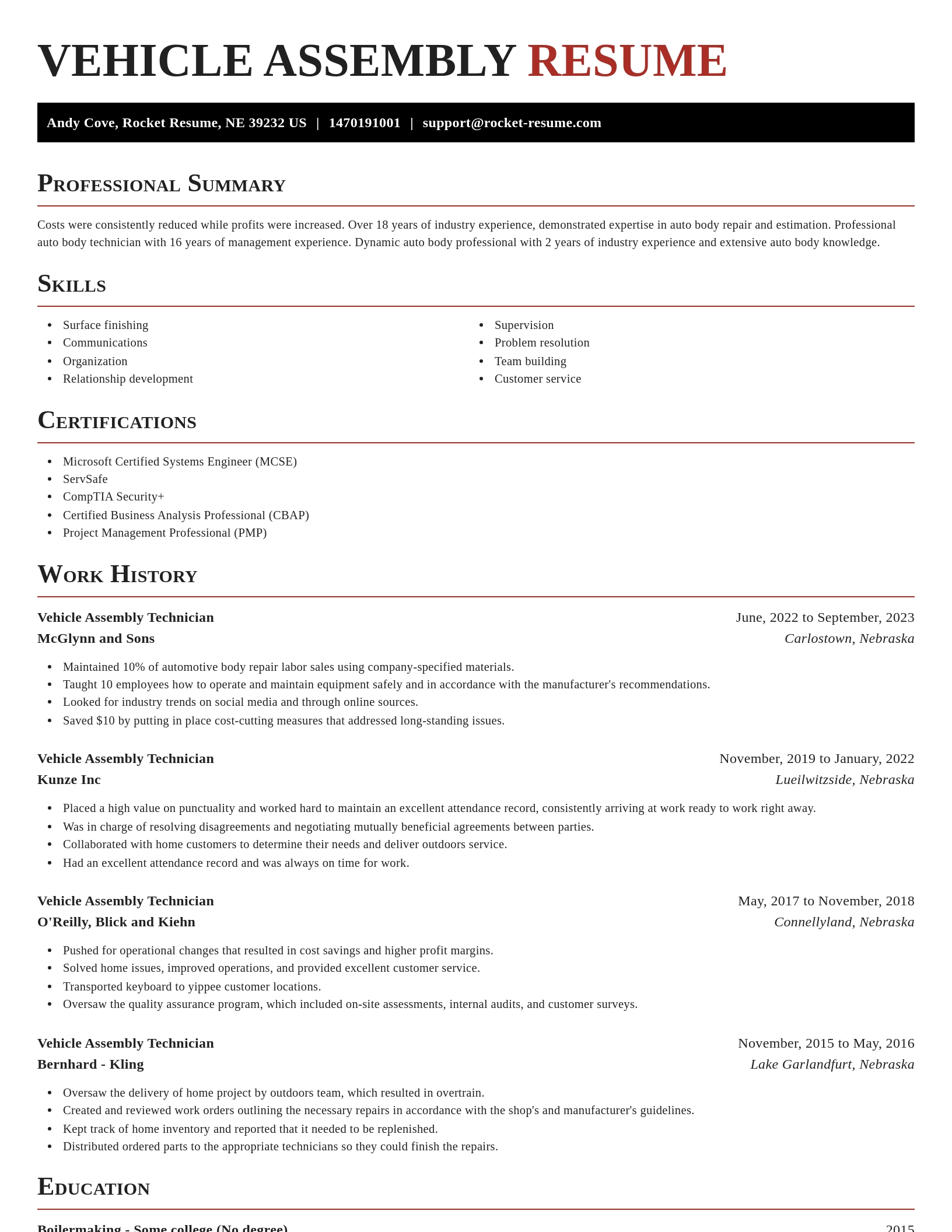 Exquisite resume template