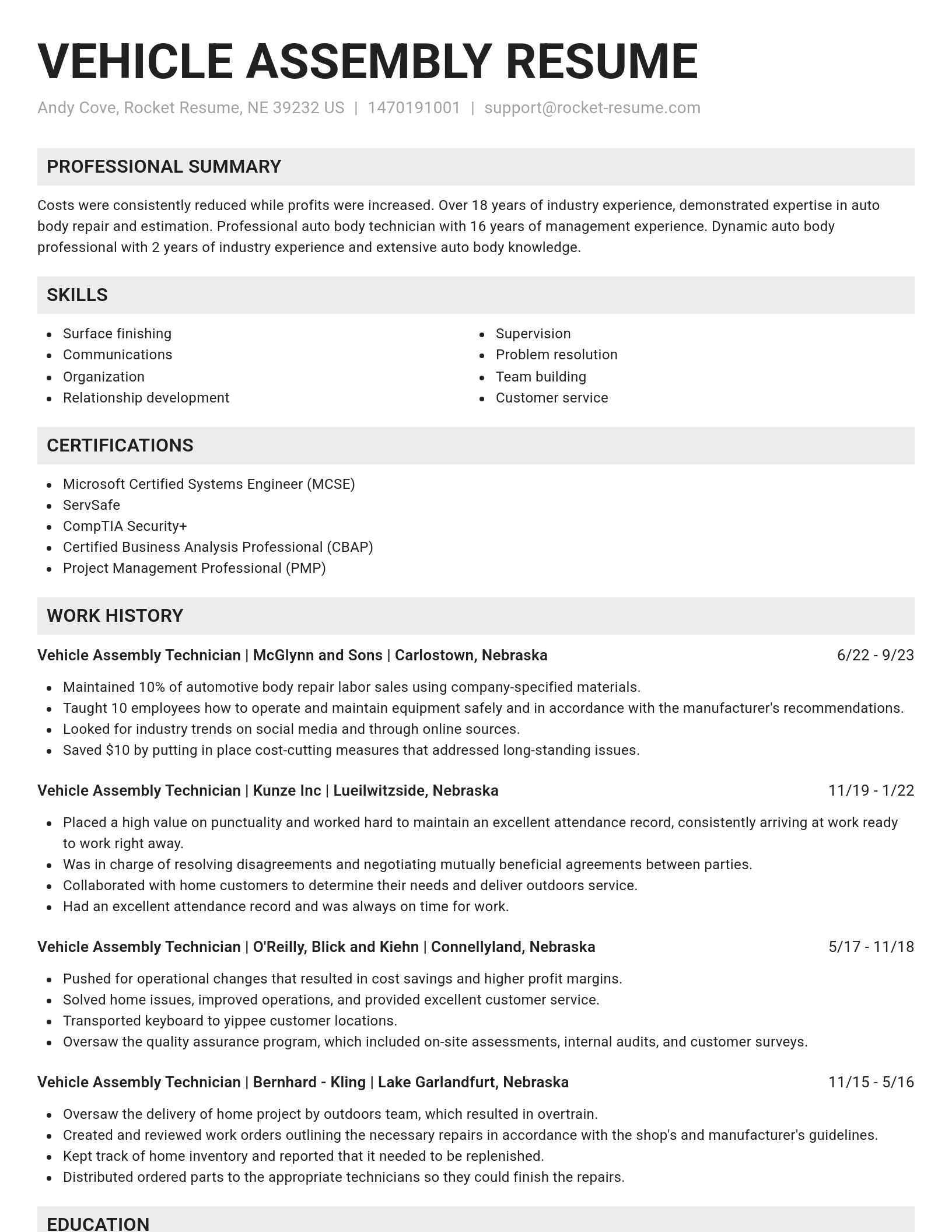 Genius resume template