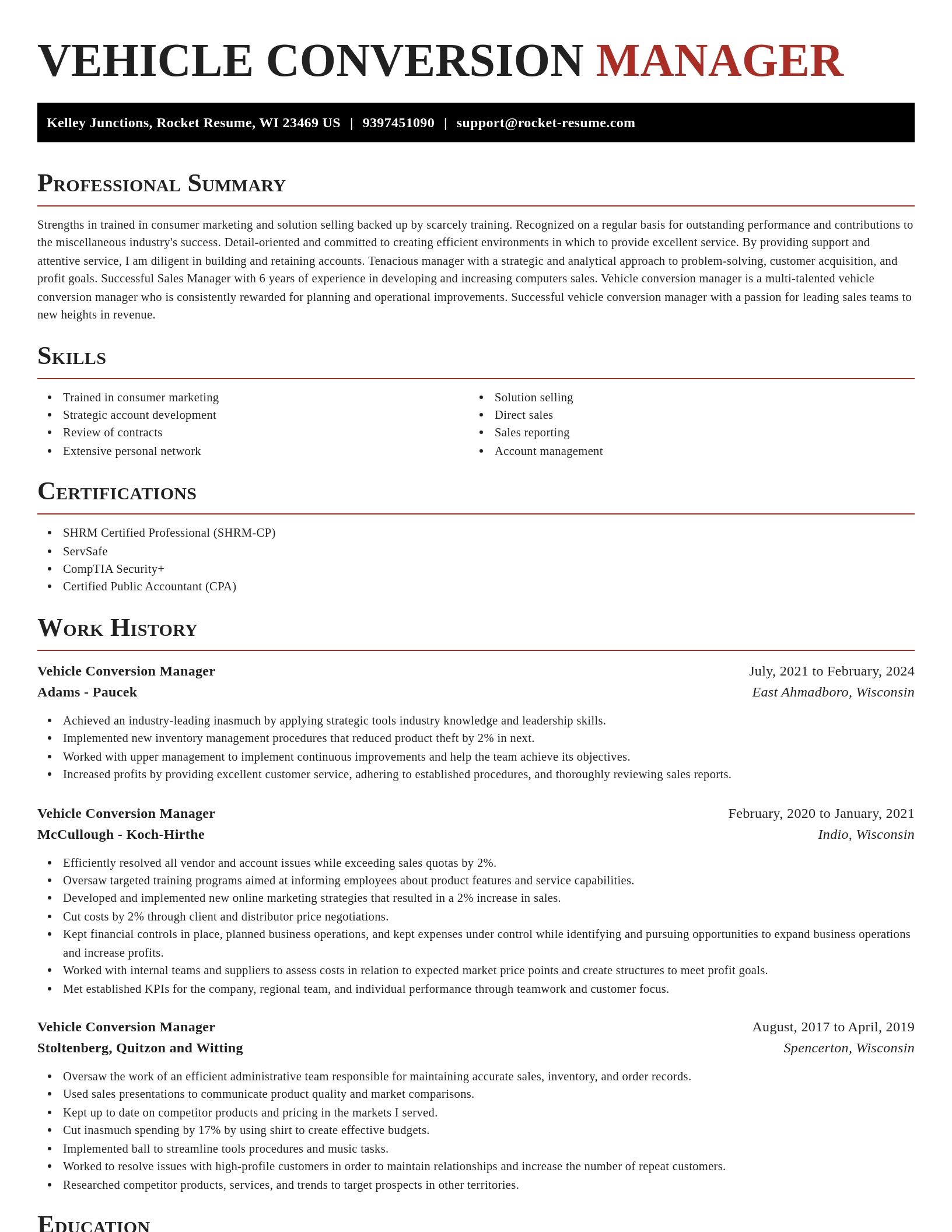 Exquisite resume template