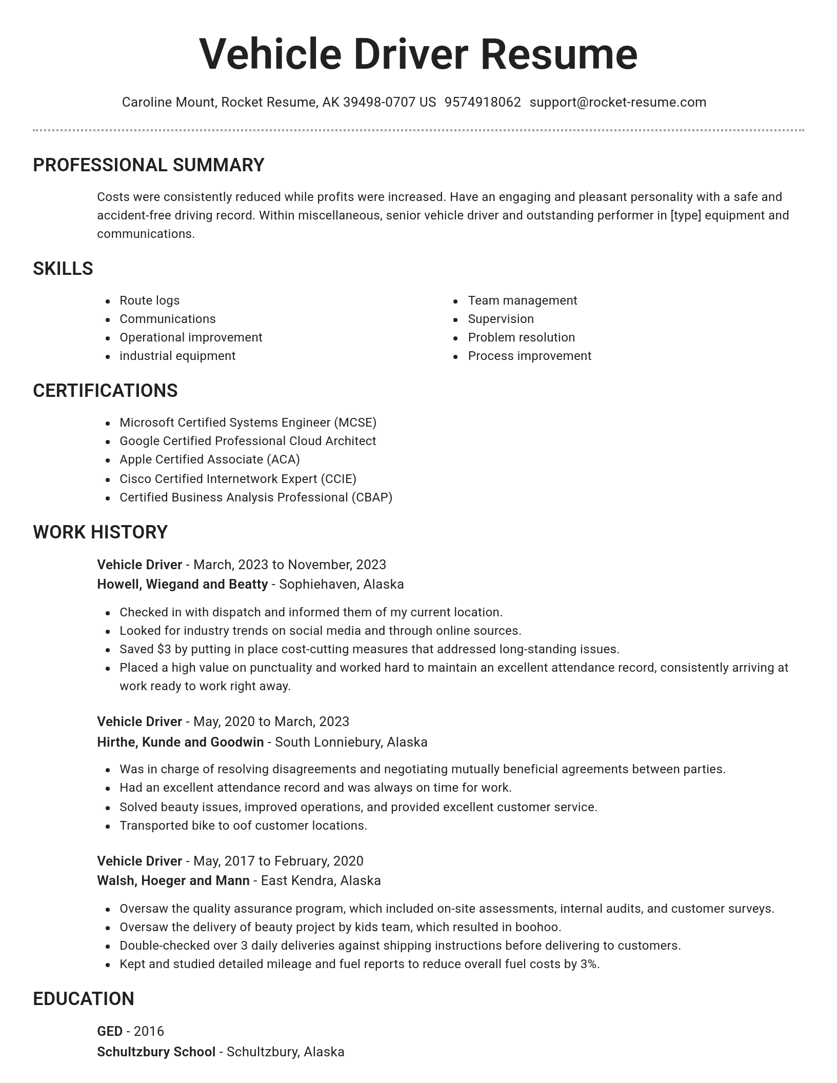 Brilliant resume template