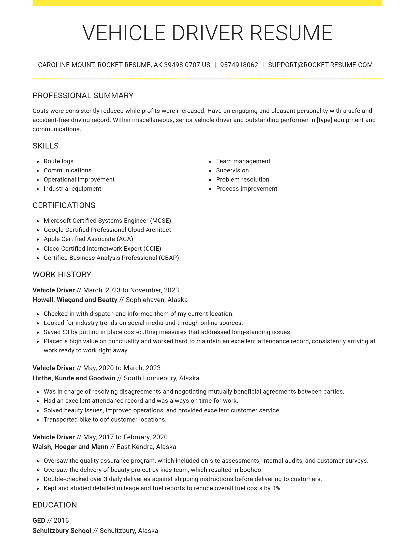 Grand resume template