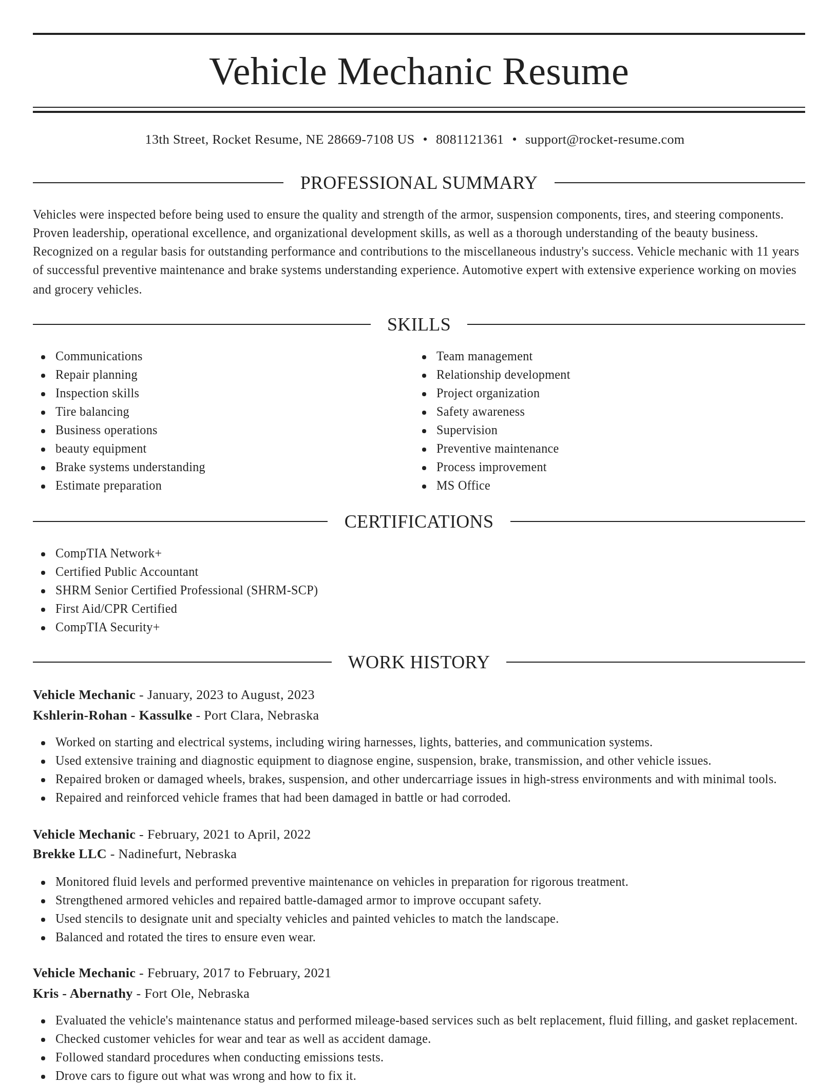 Elegant resume template