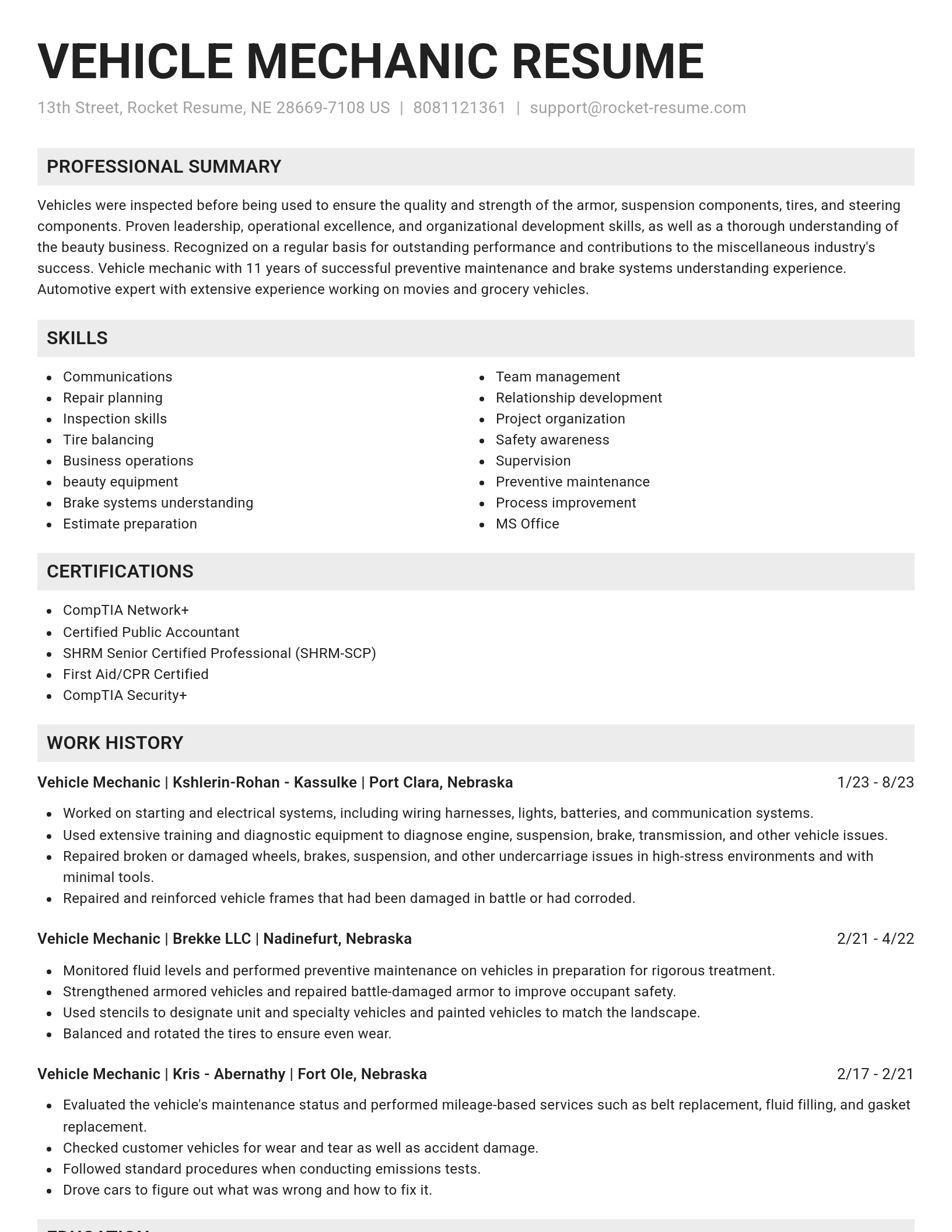 Genius resume template