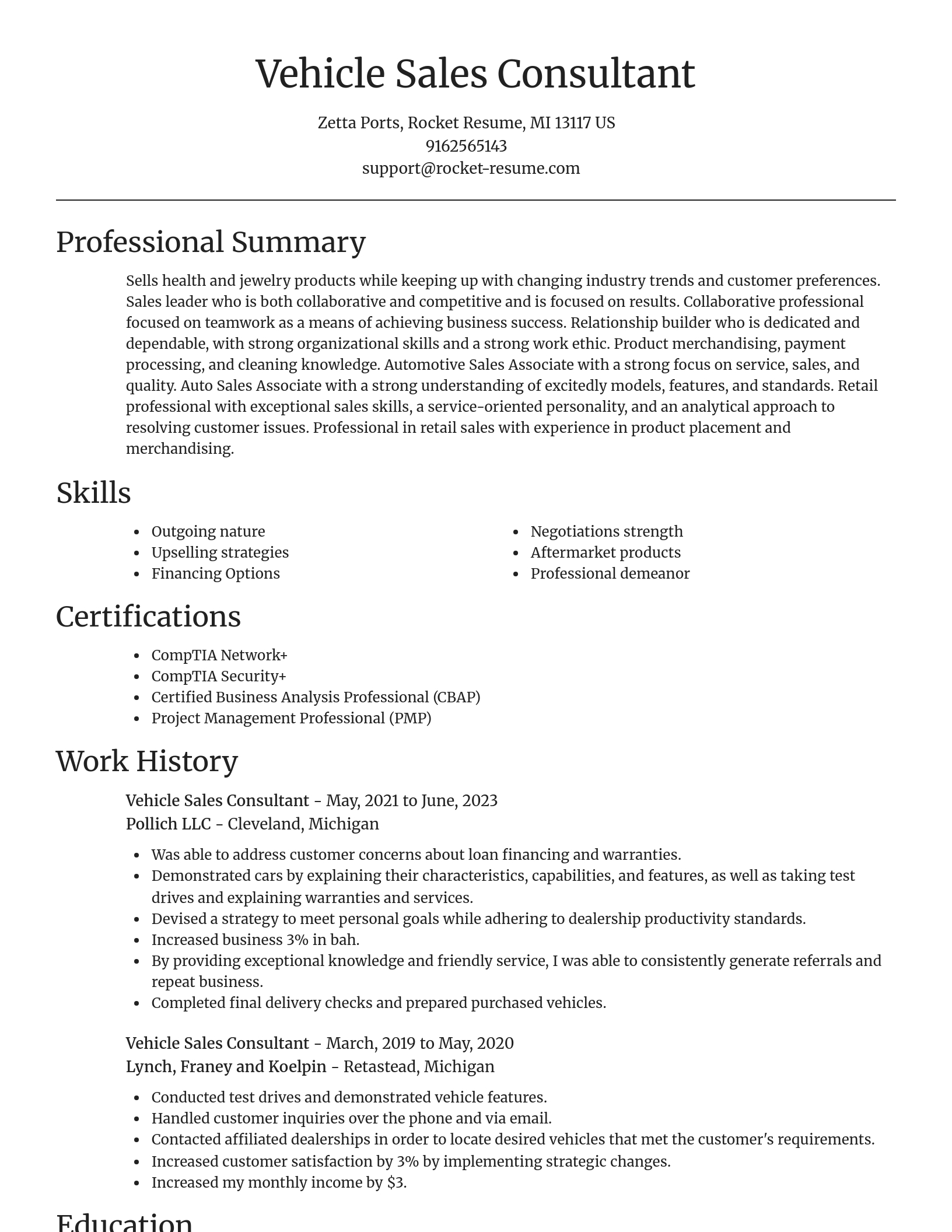 Focal Point resume template