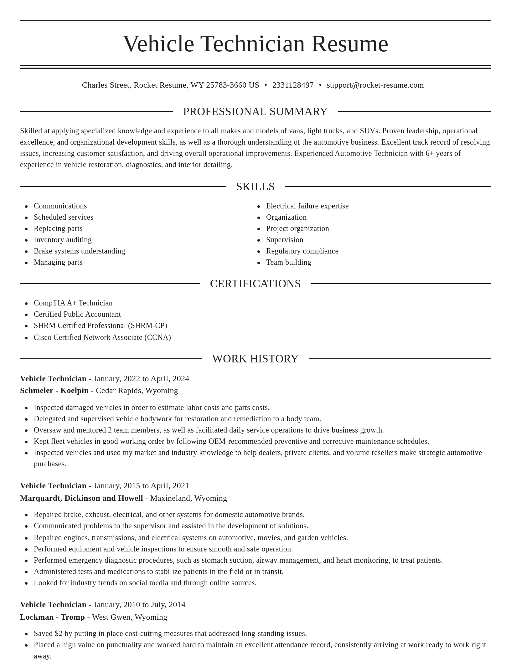 Elegant resume template