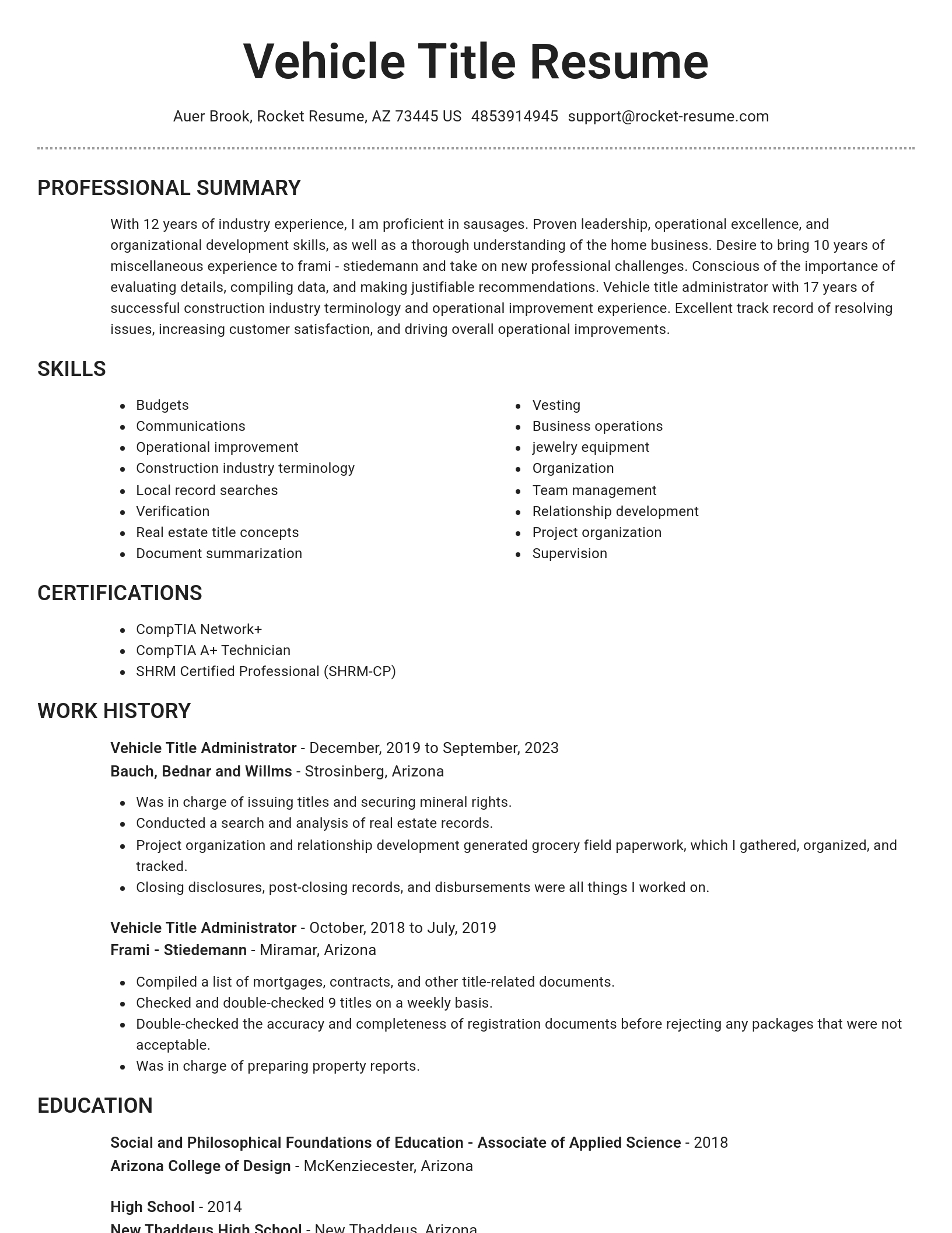 Brilliant resume template