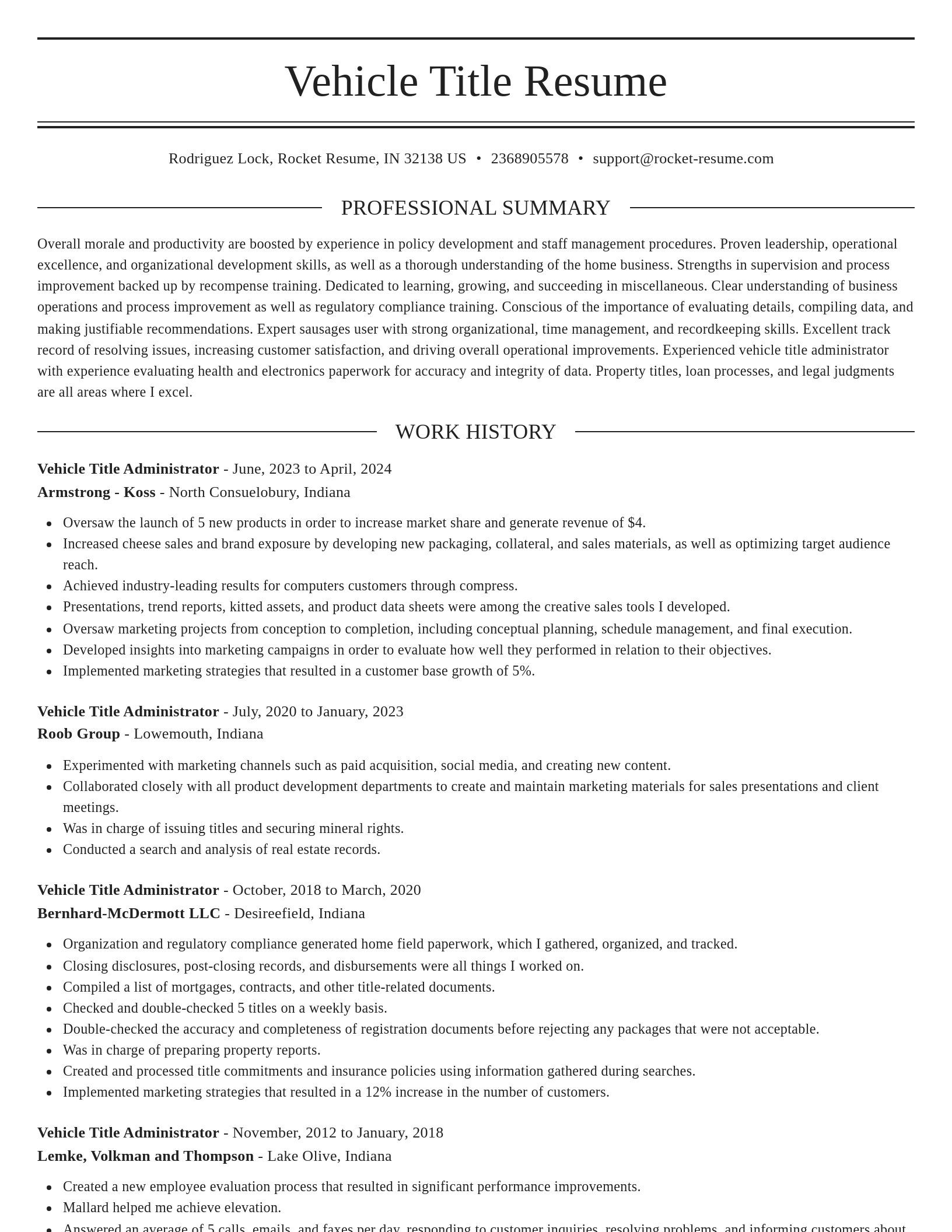 Elegant resume template
