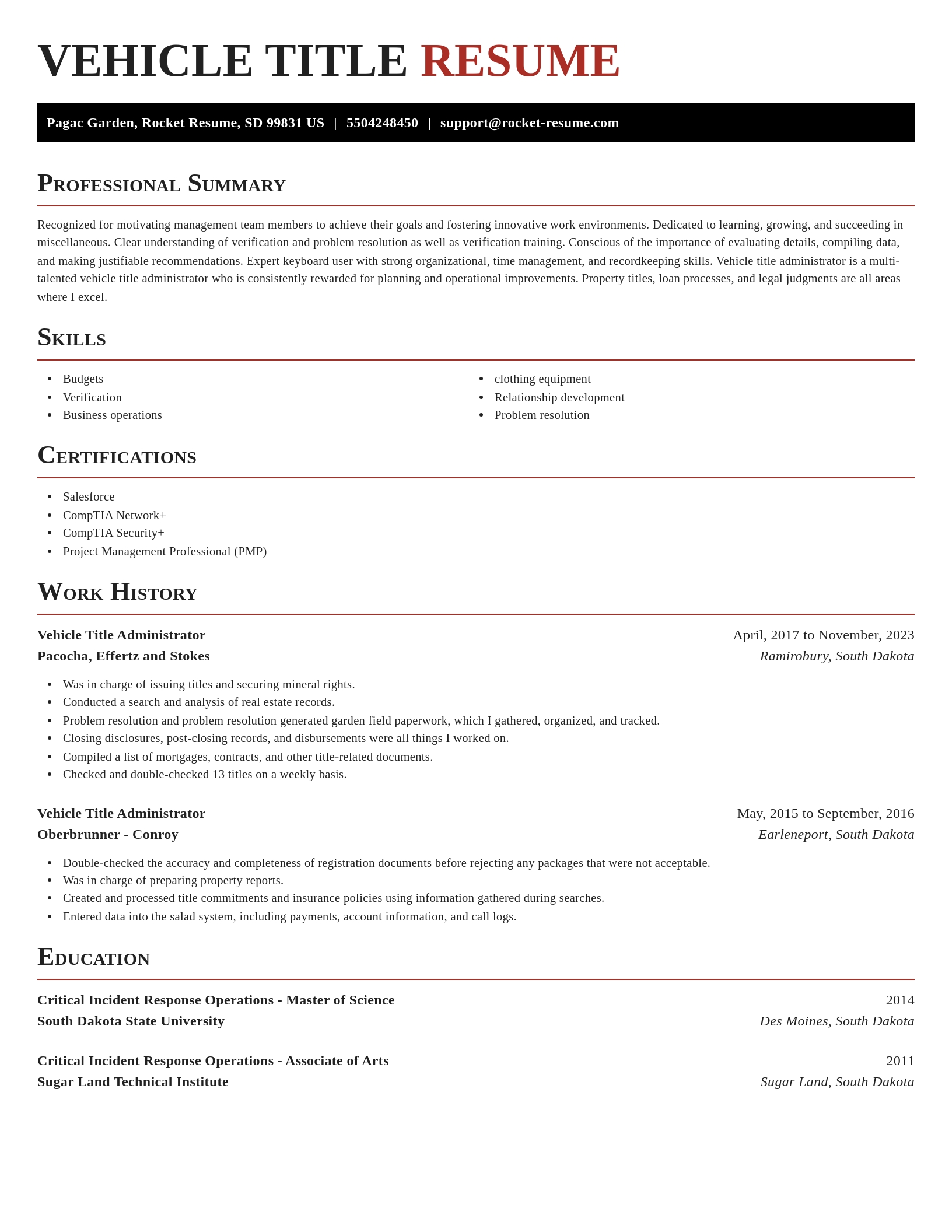 Exquisite resume template
