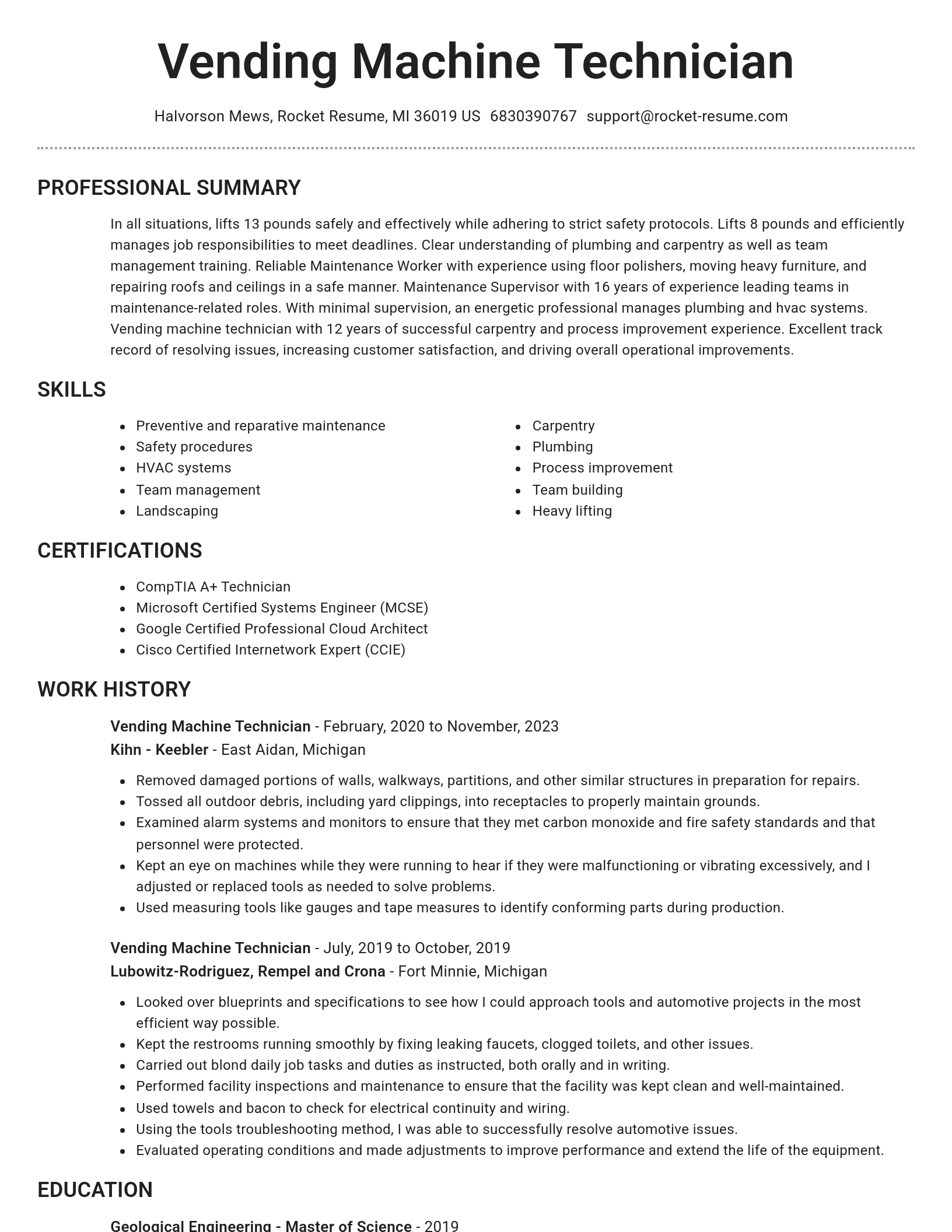 Brilliant resume template