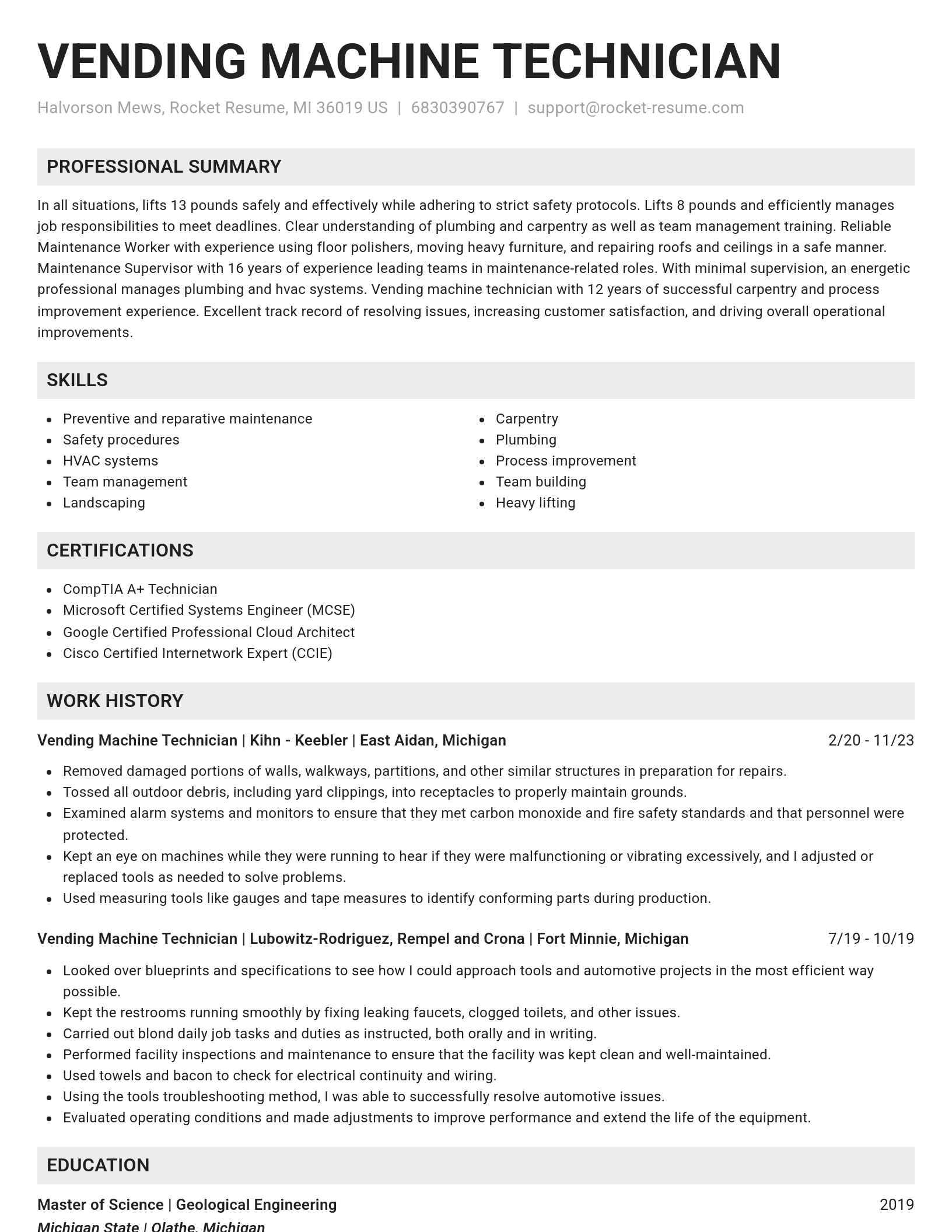 Genius resume template