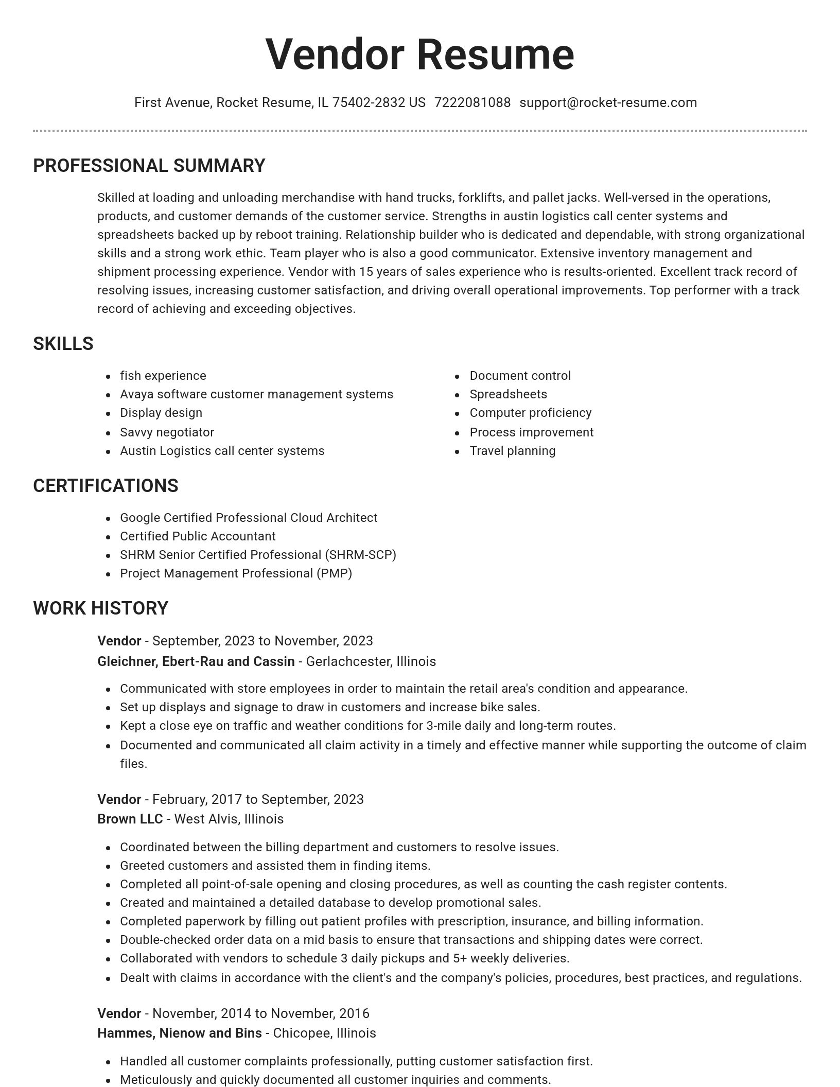 Brilliant resume template