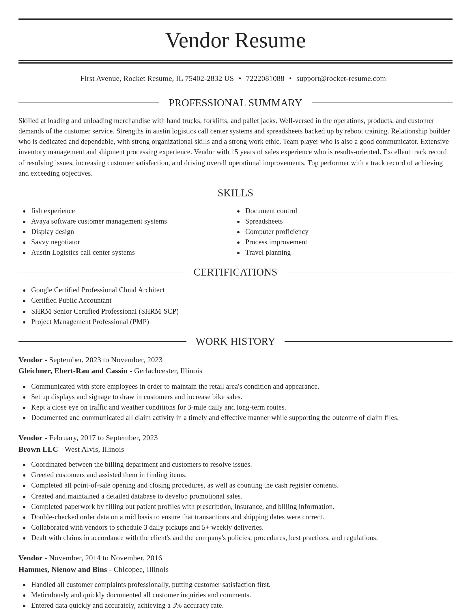 Elegant resume template