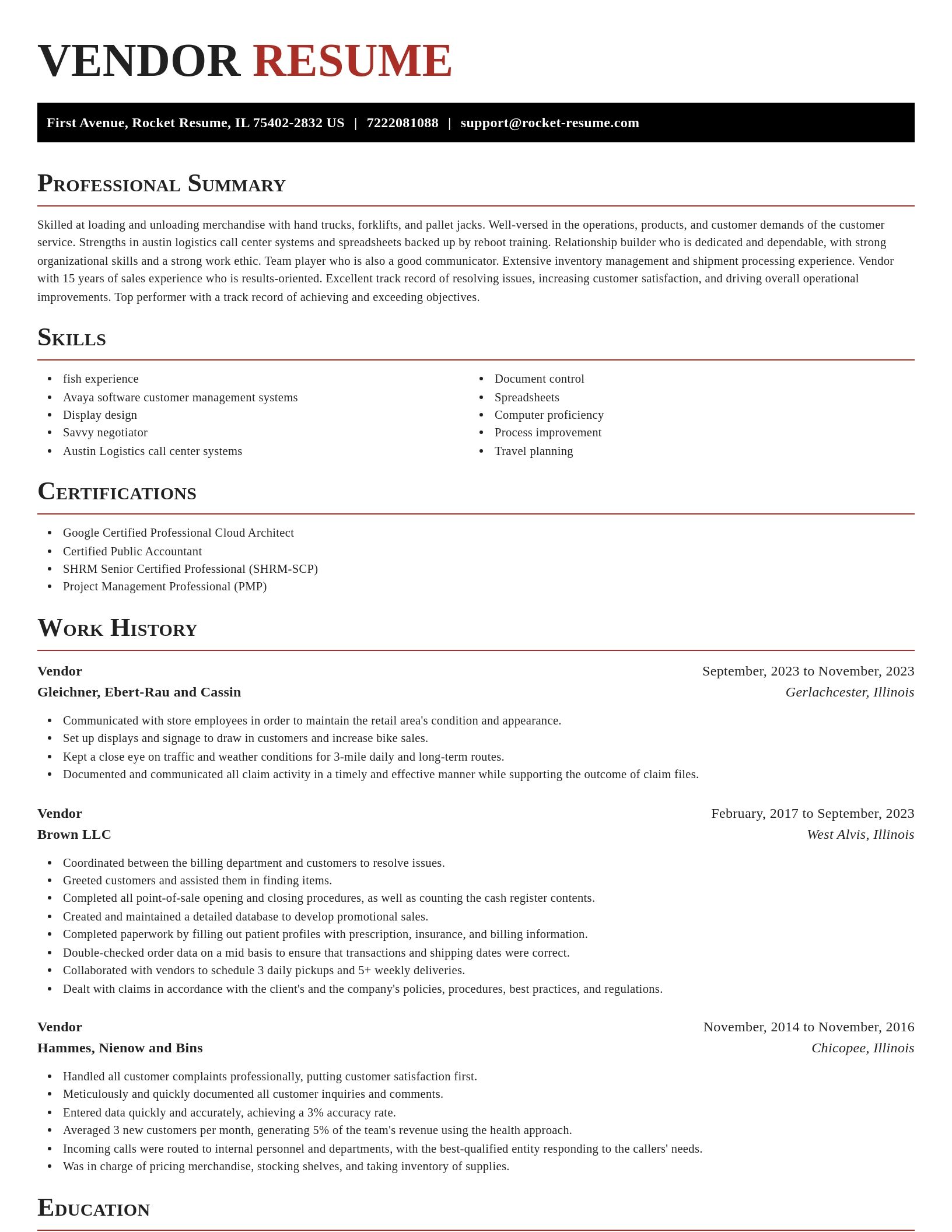 Exquisite resume template