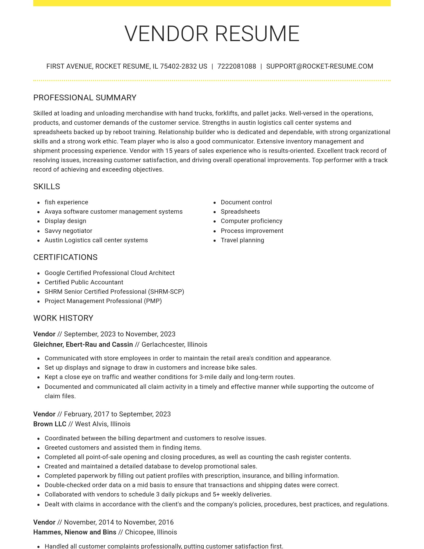 Grand resume template