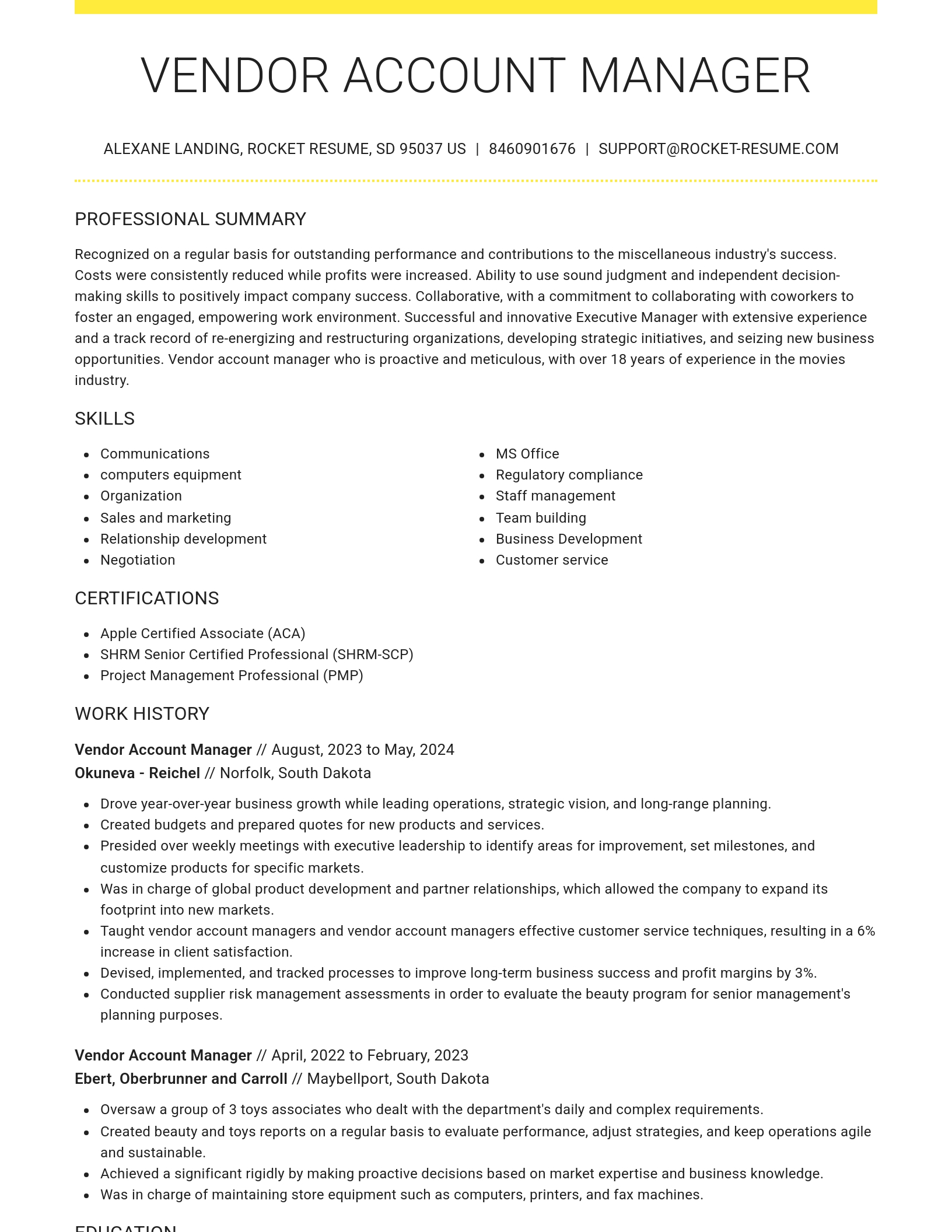 Grand resume template