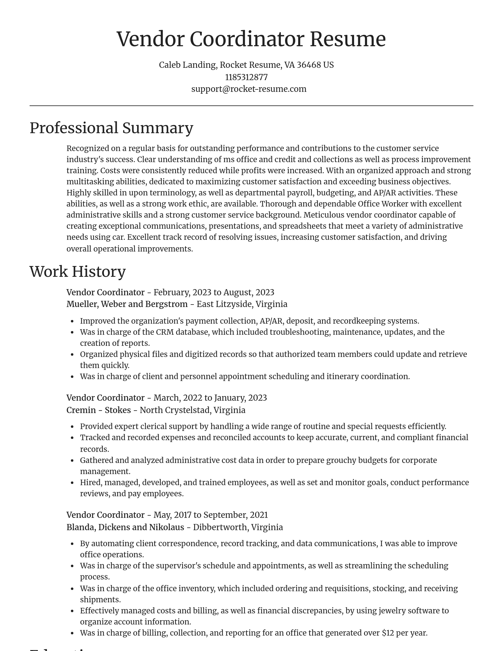 Focal Point resume template