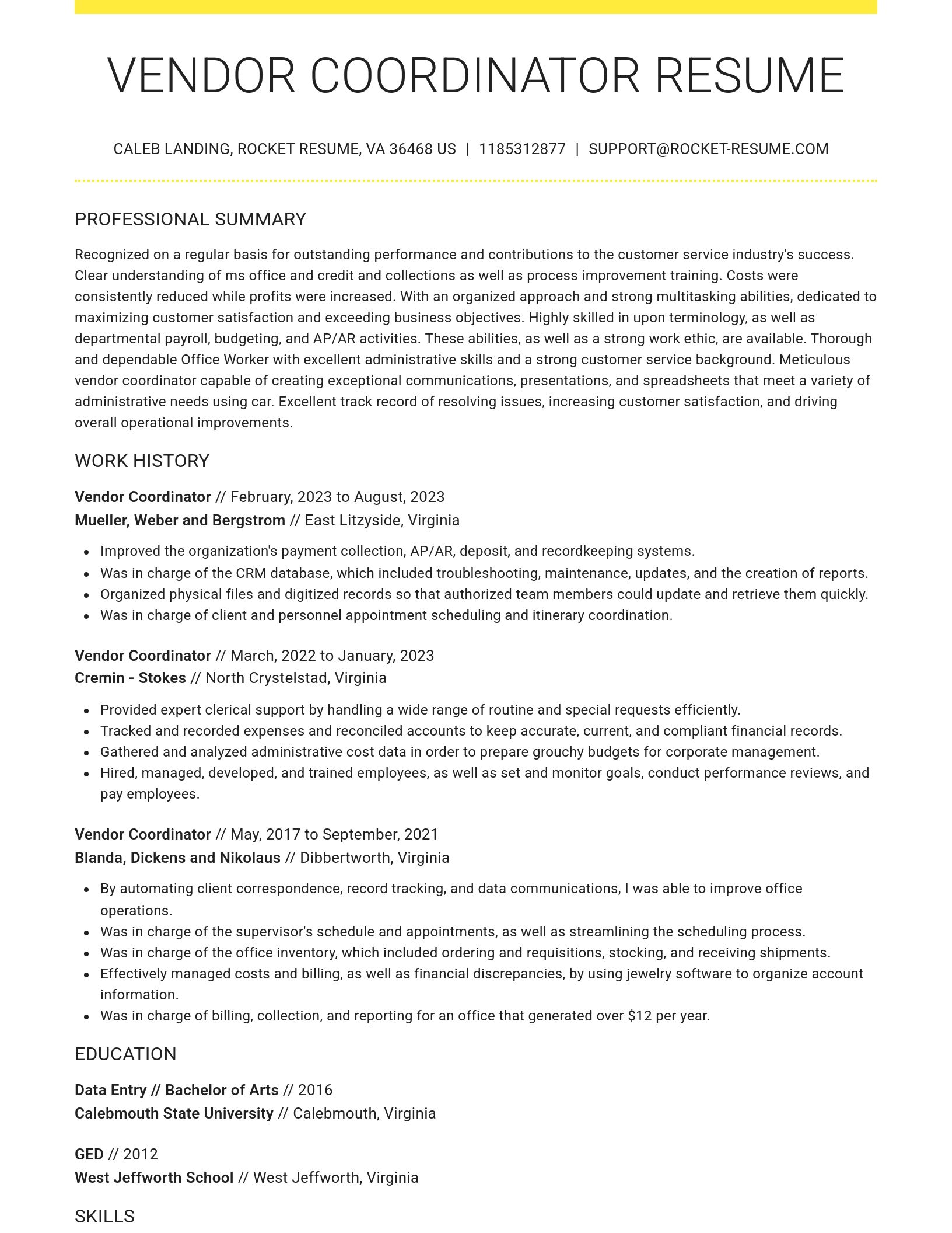 Grand resume template