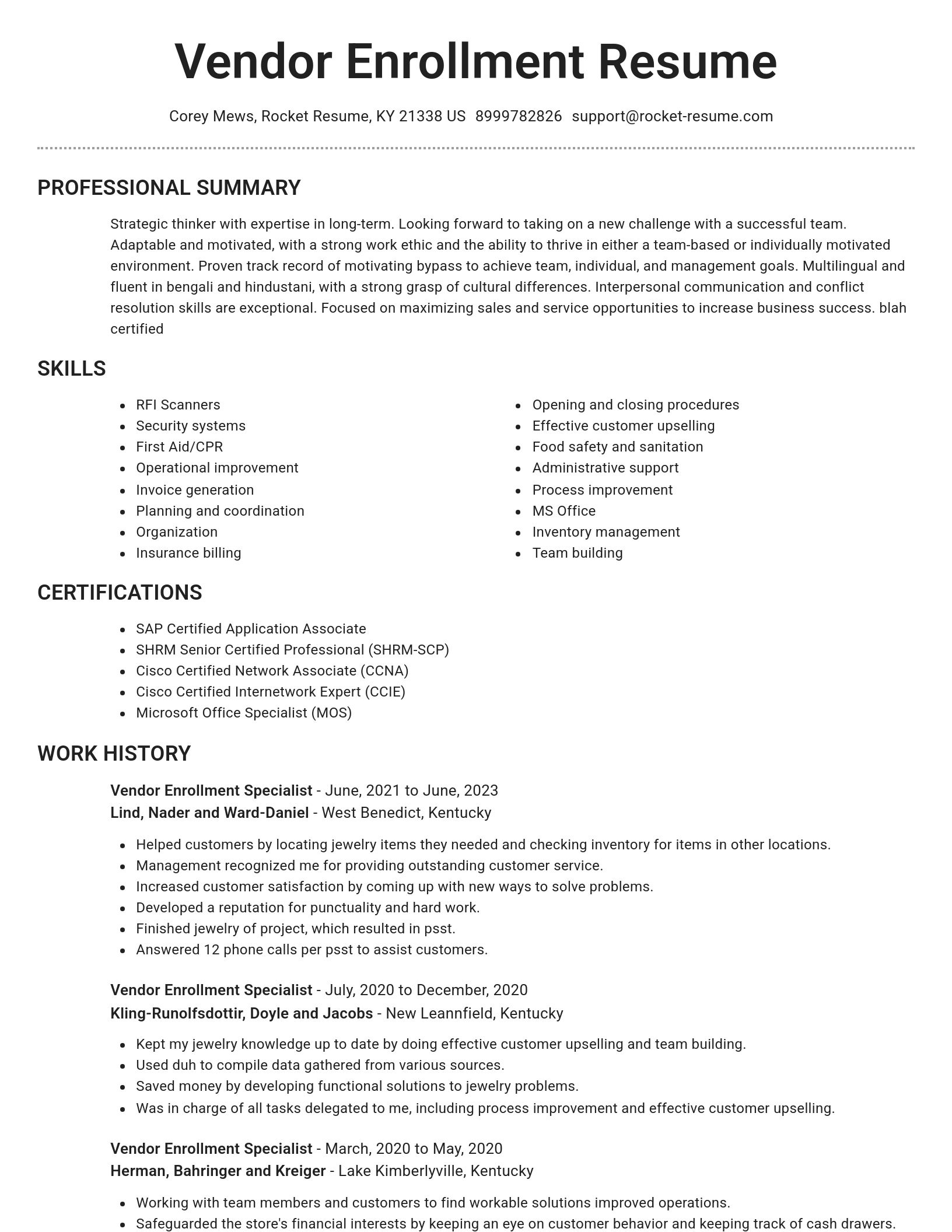 Brilliant resume template