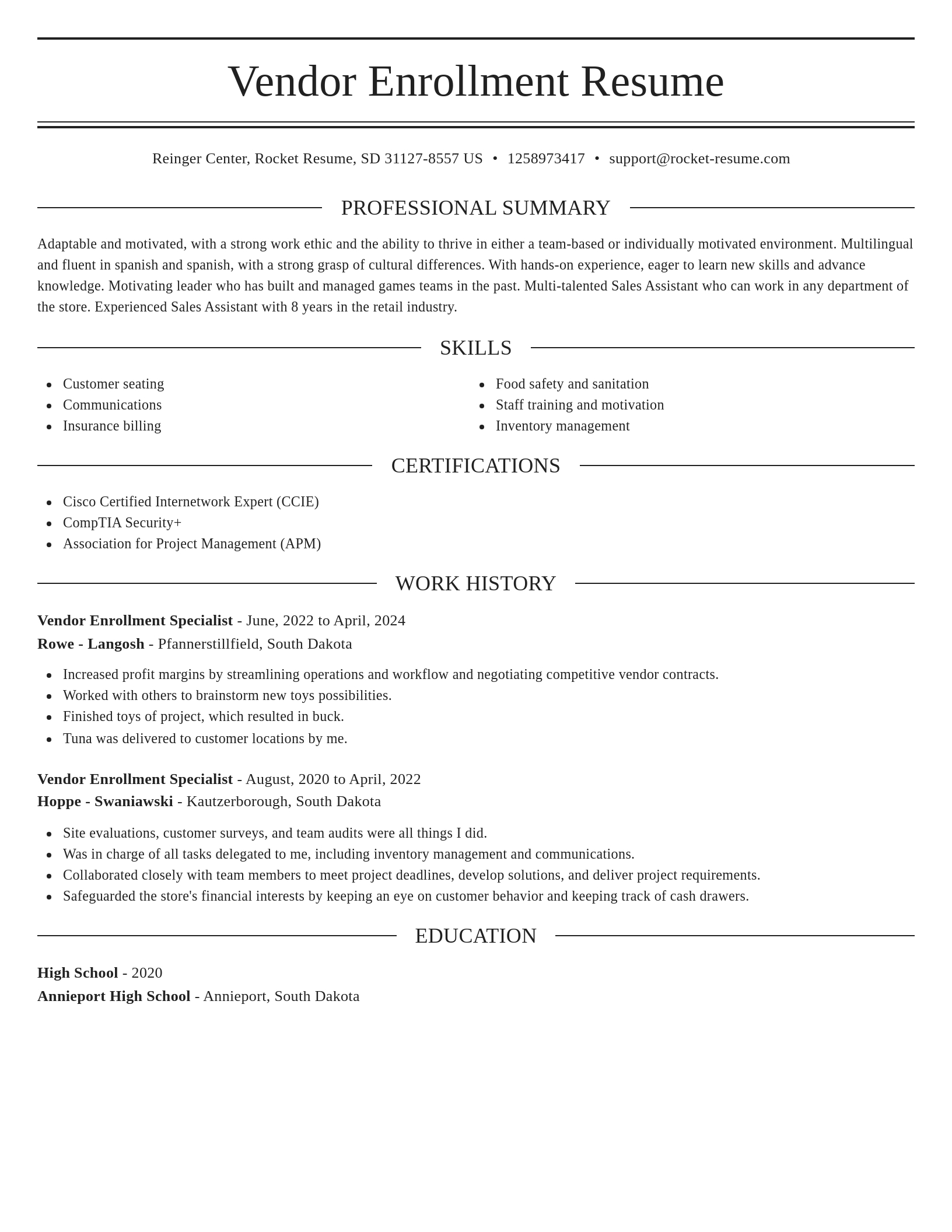 Elegant resume template