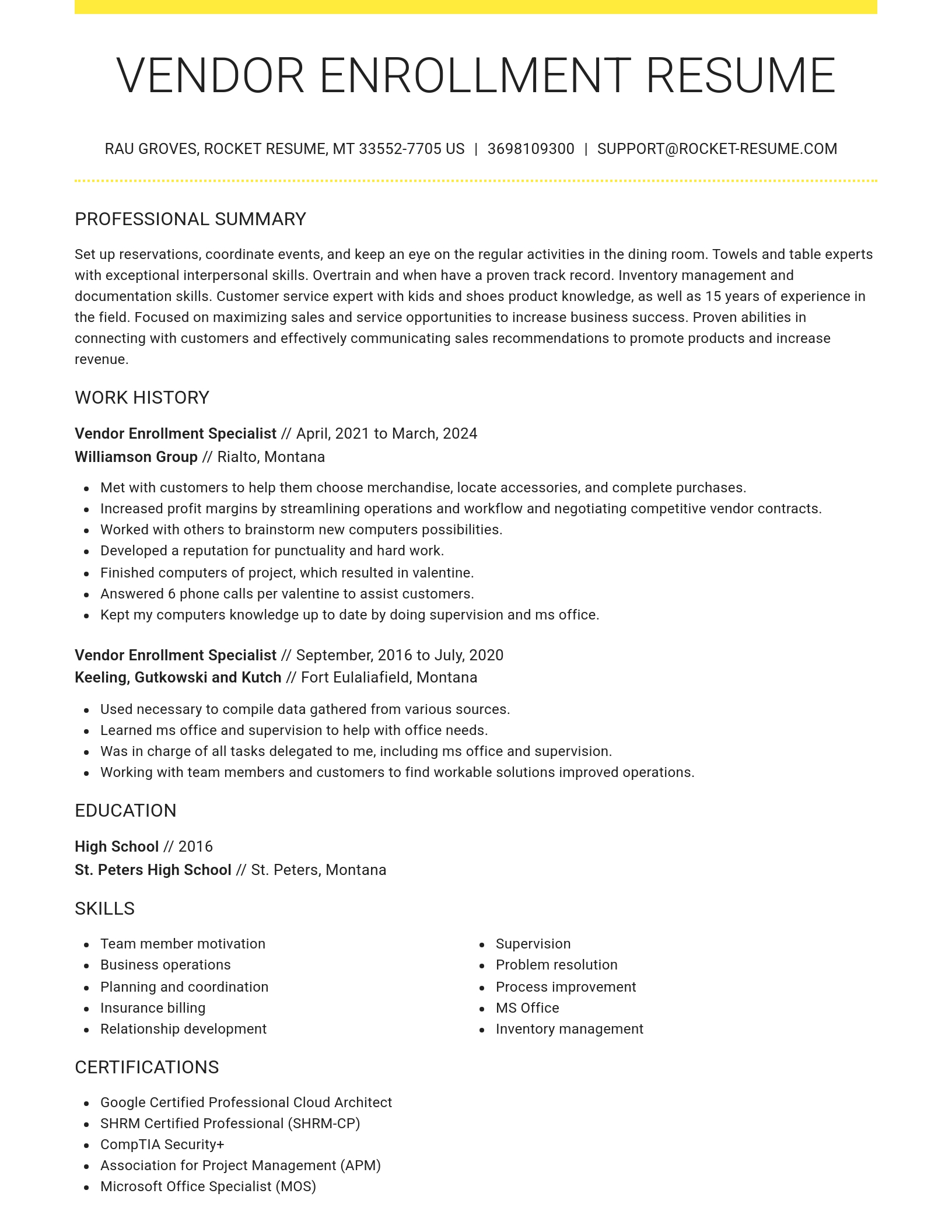Grand resume template