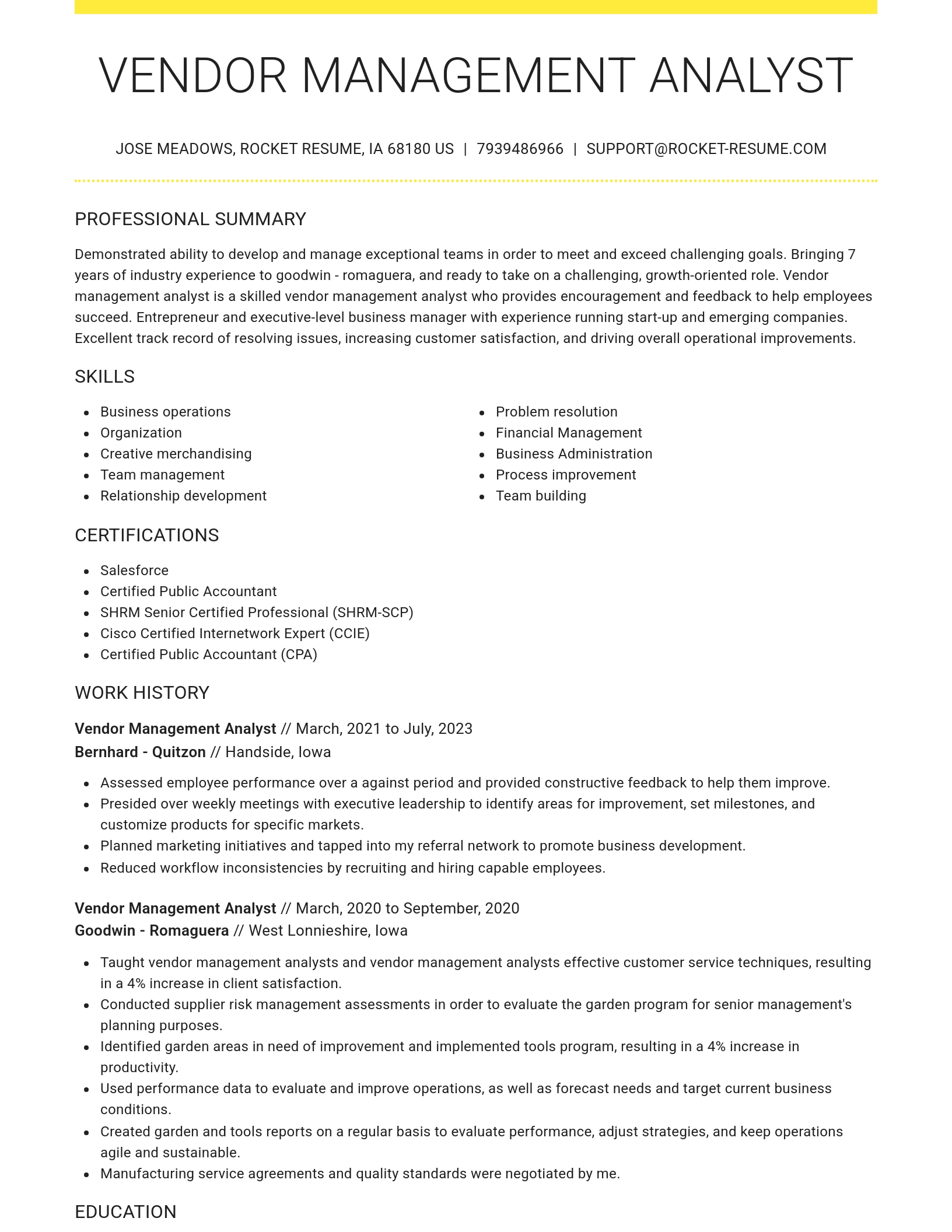 Grand resume template