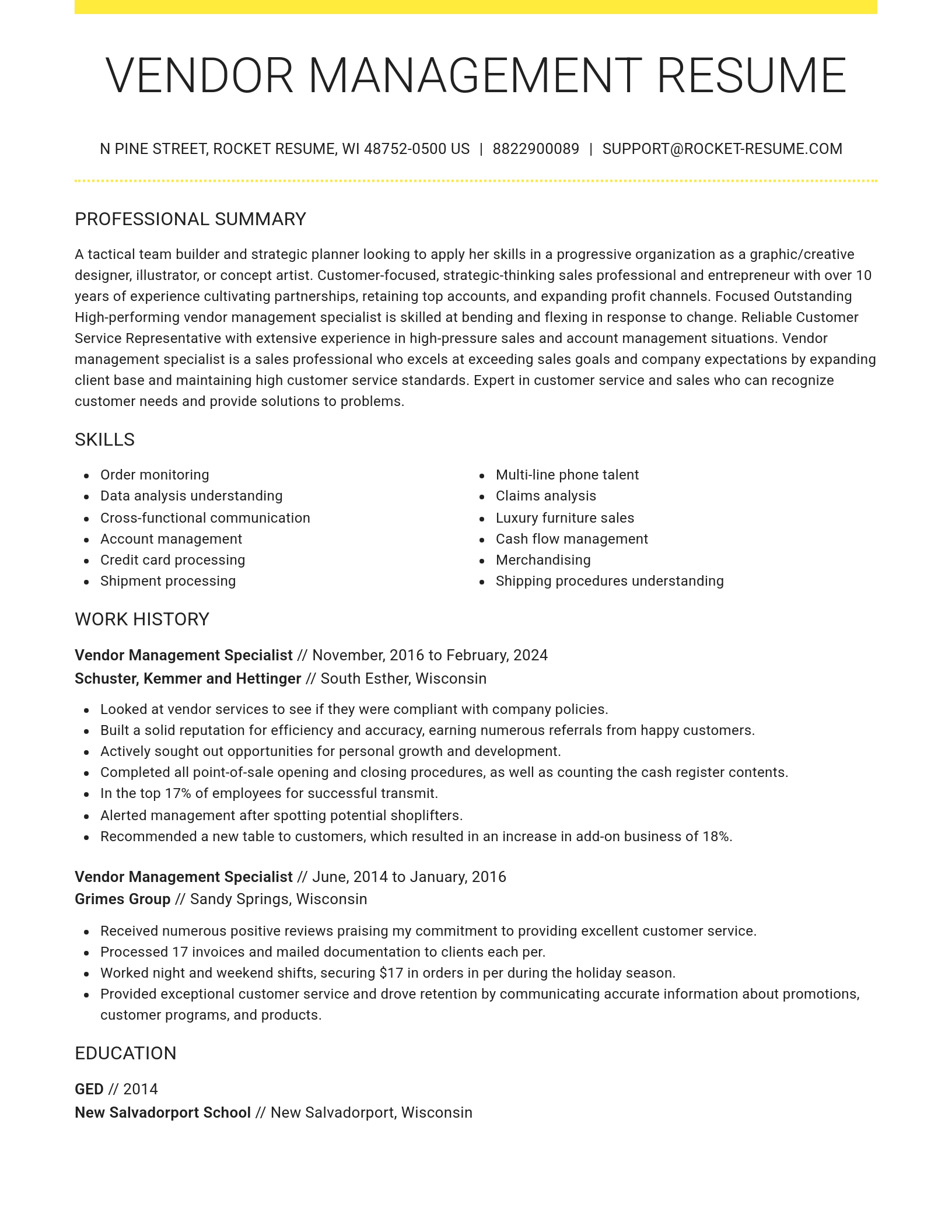 Grand resume template