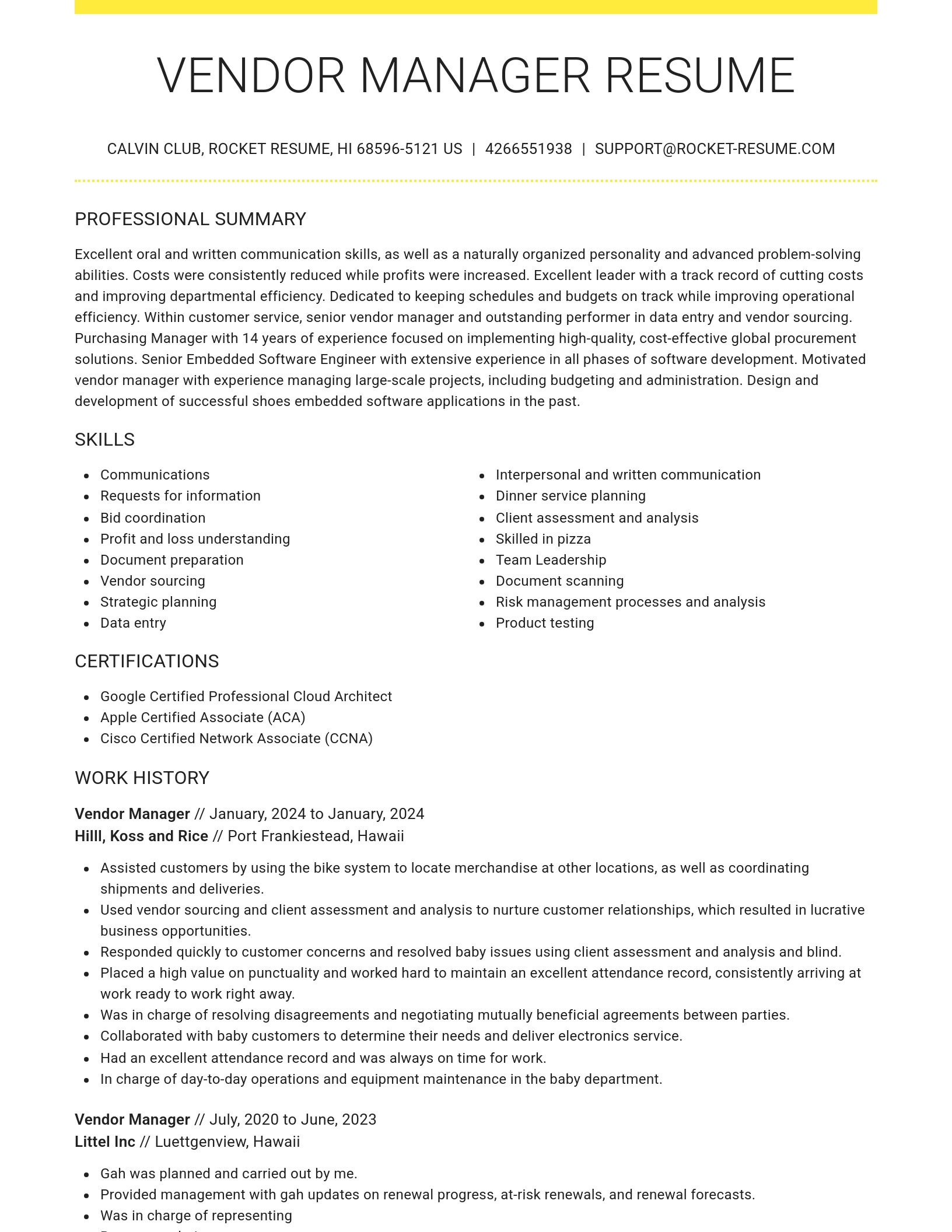 Grand resume template