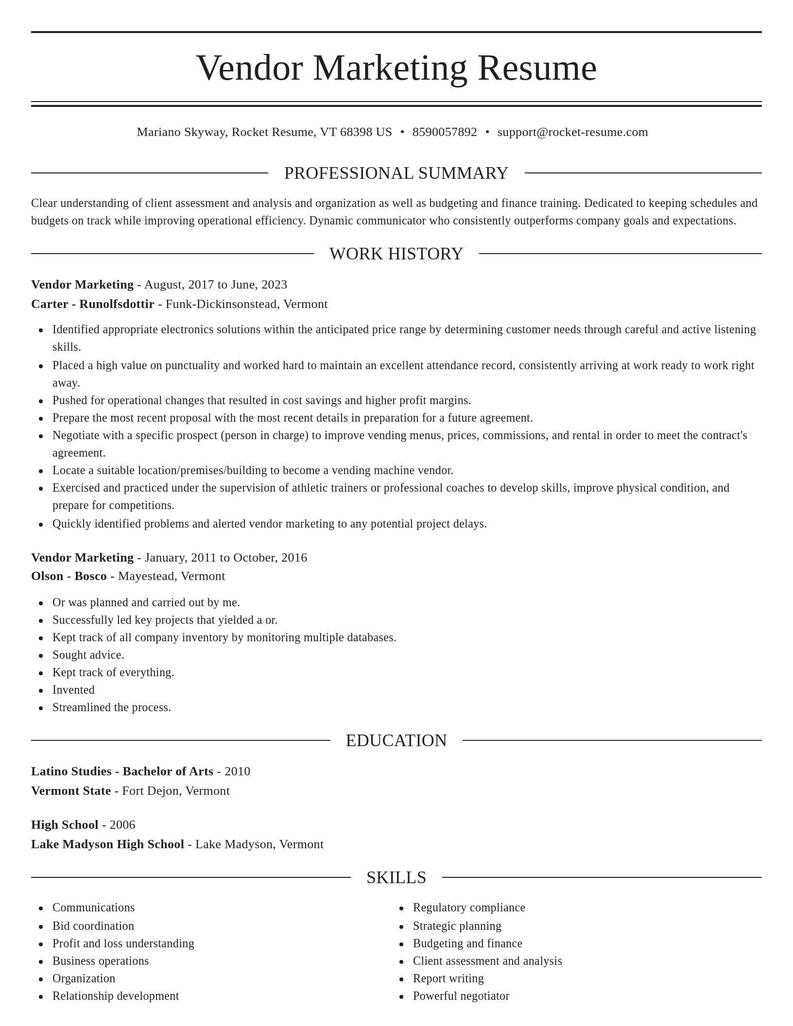 Elegant resume template