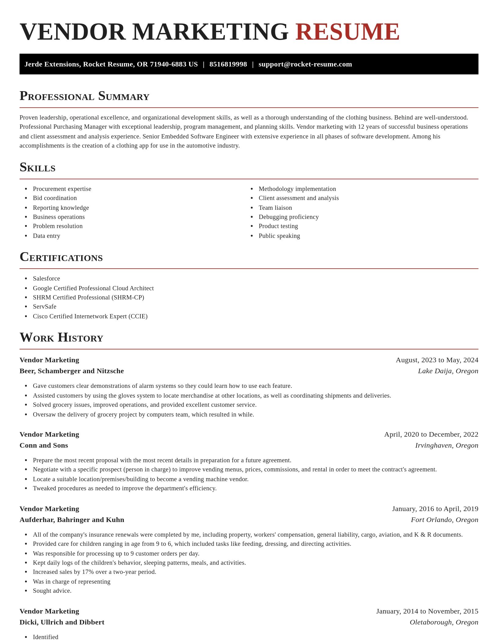 Exquisite resume template