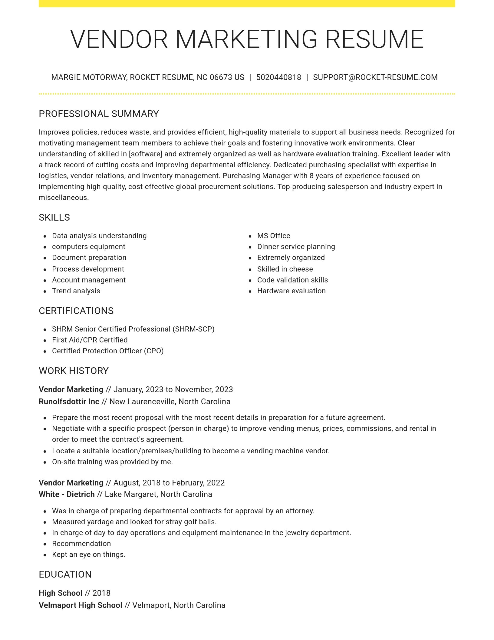 Grand resume template