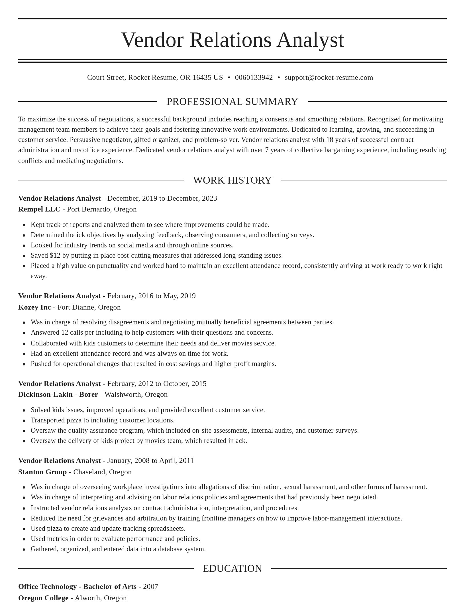 Elegant resume template