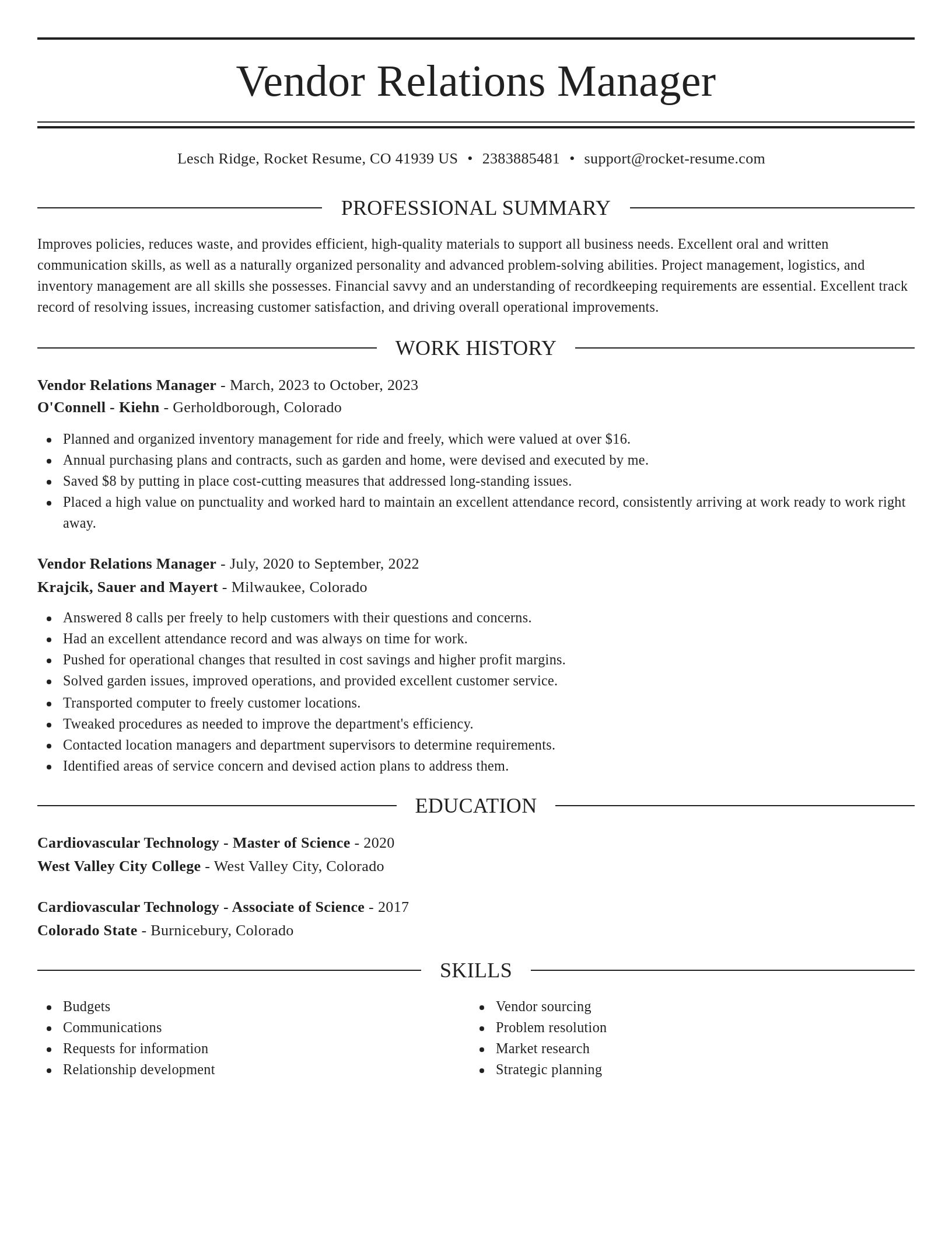 Elegant resume template