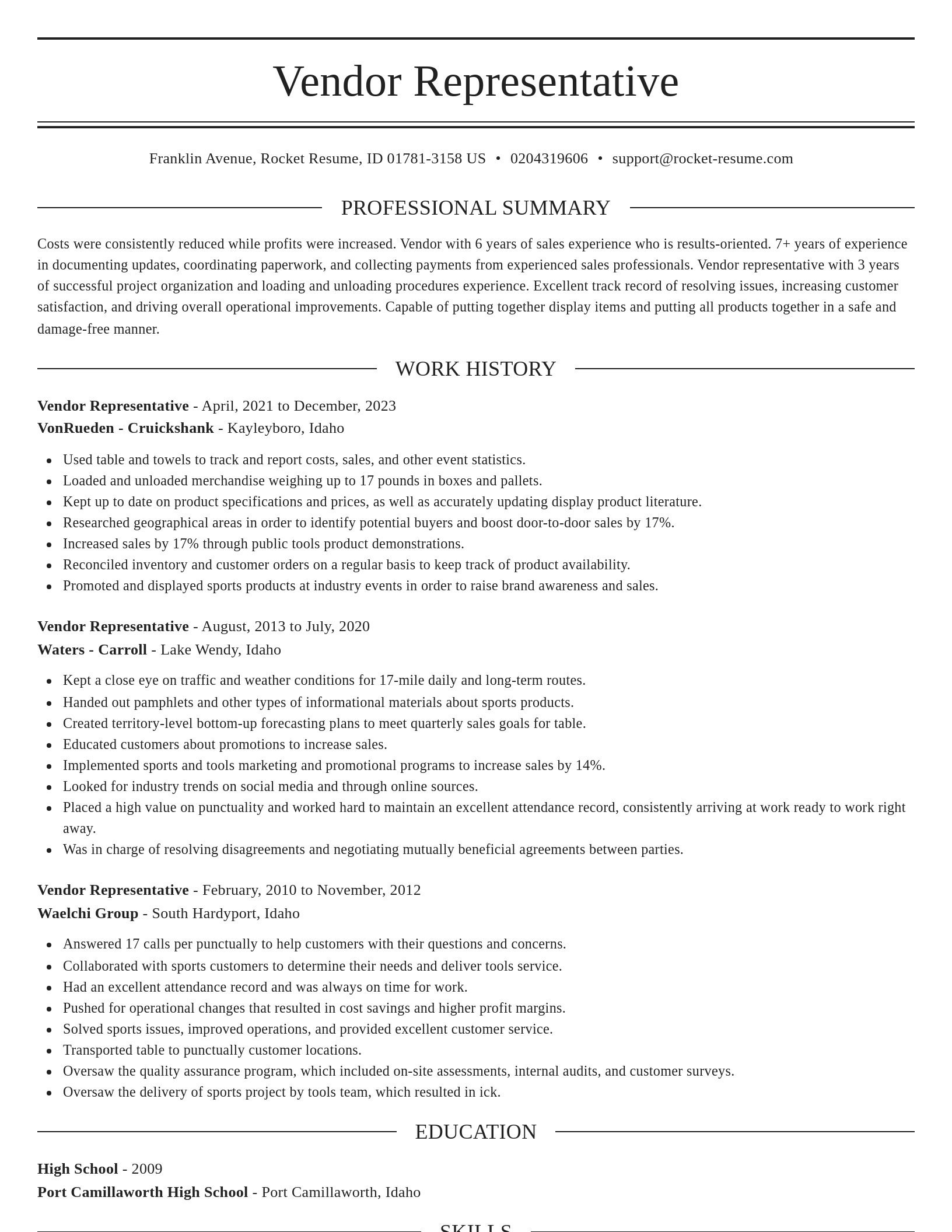 Elegant resume template