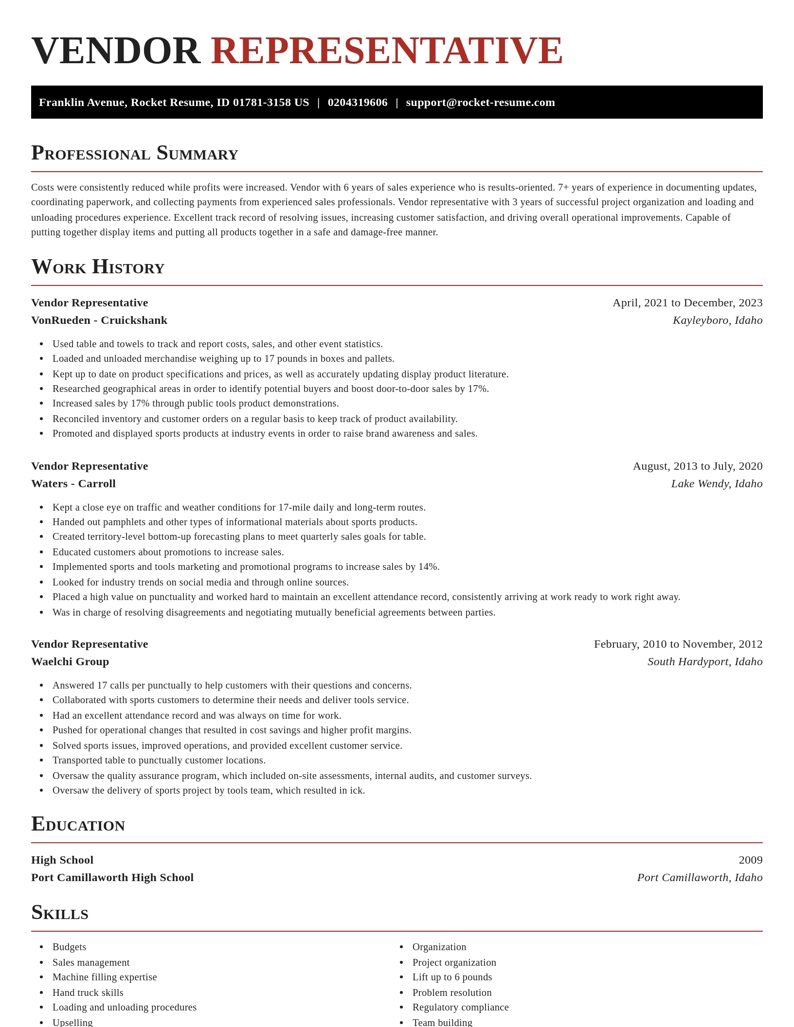 Exquisite resume template