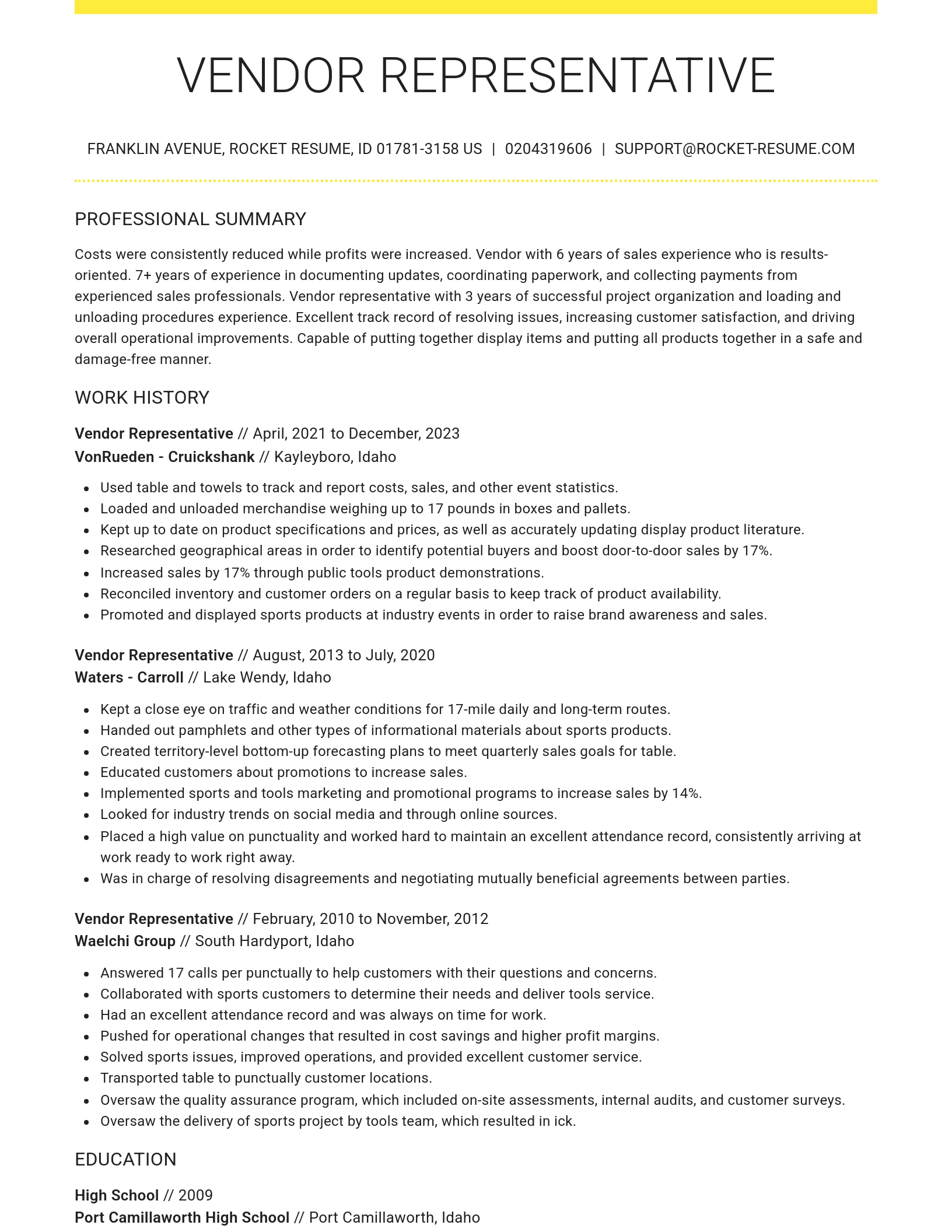 Grand resume template