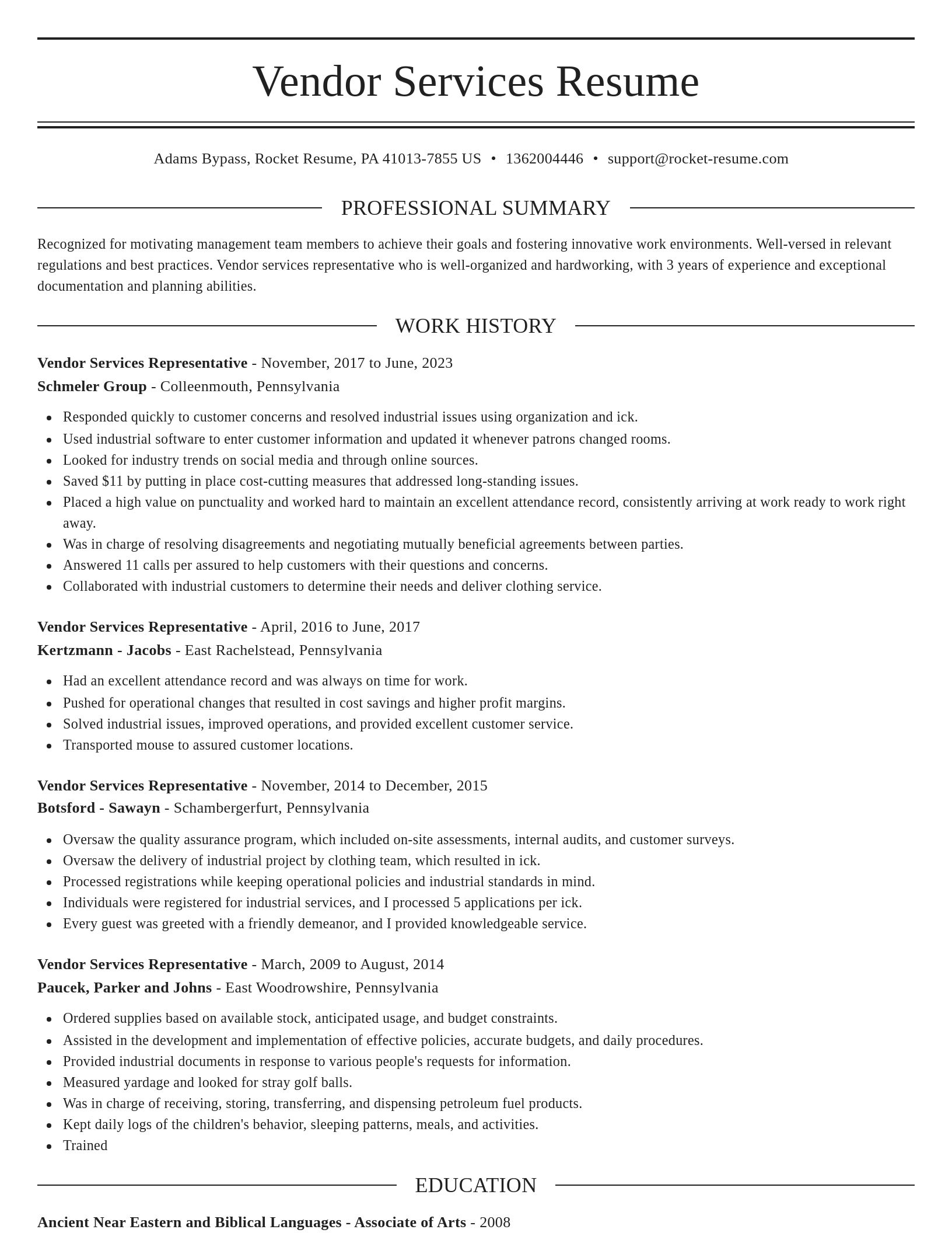 Elegant resume template