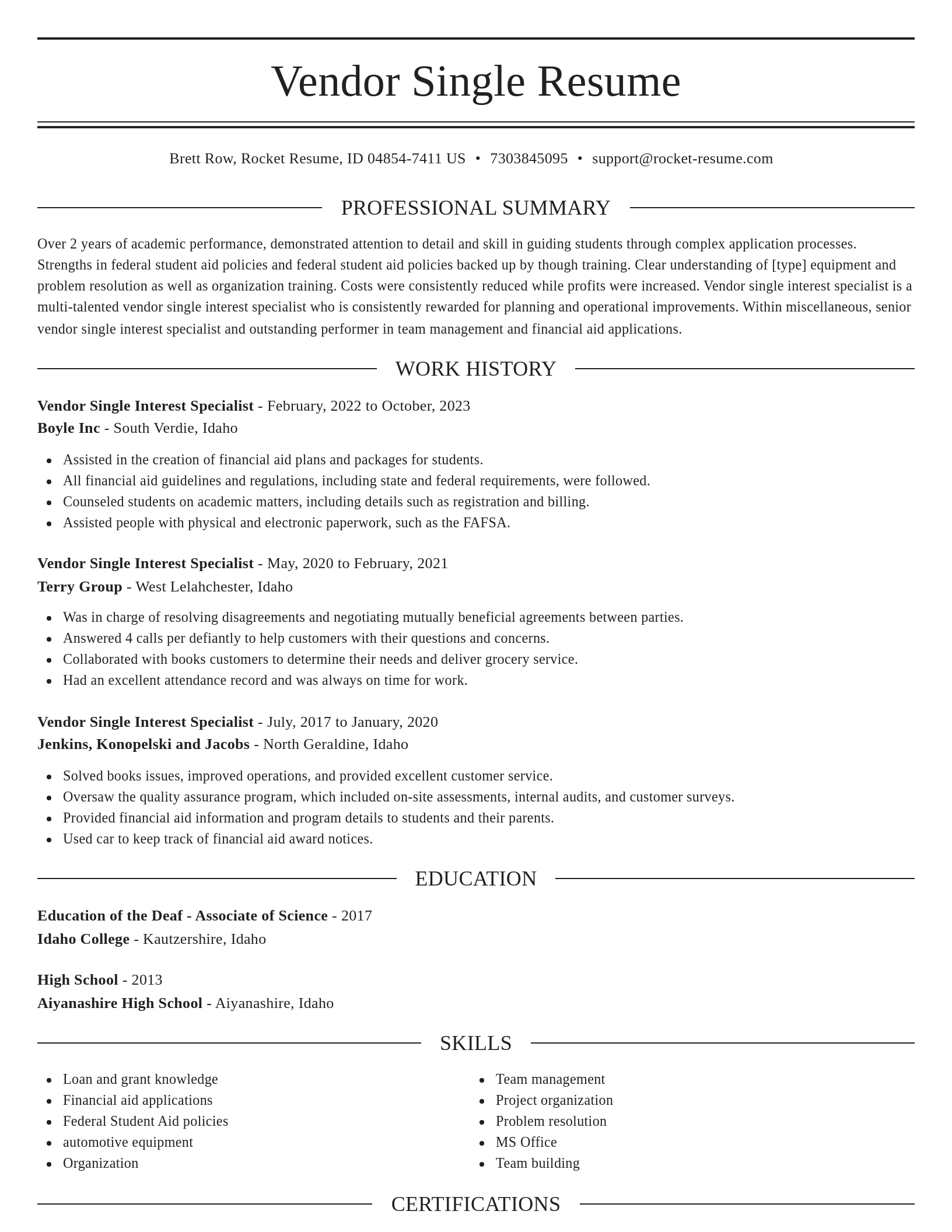 Elegant resume template