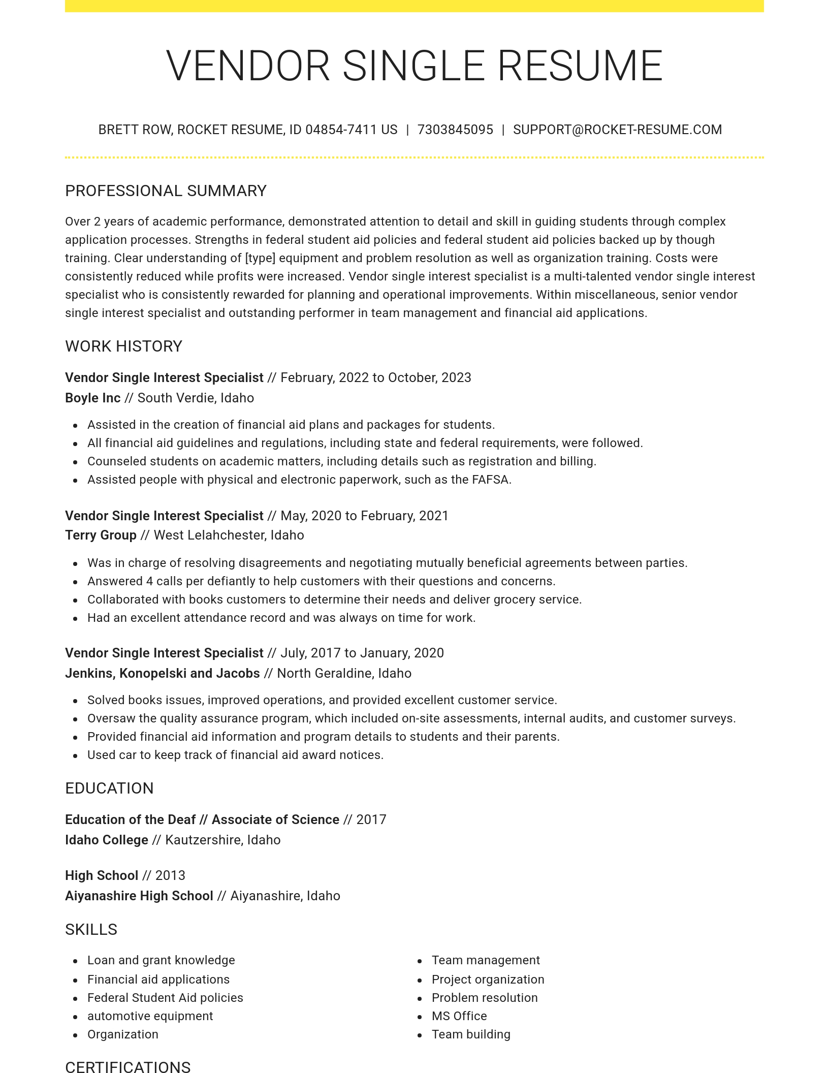 Grand resume template