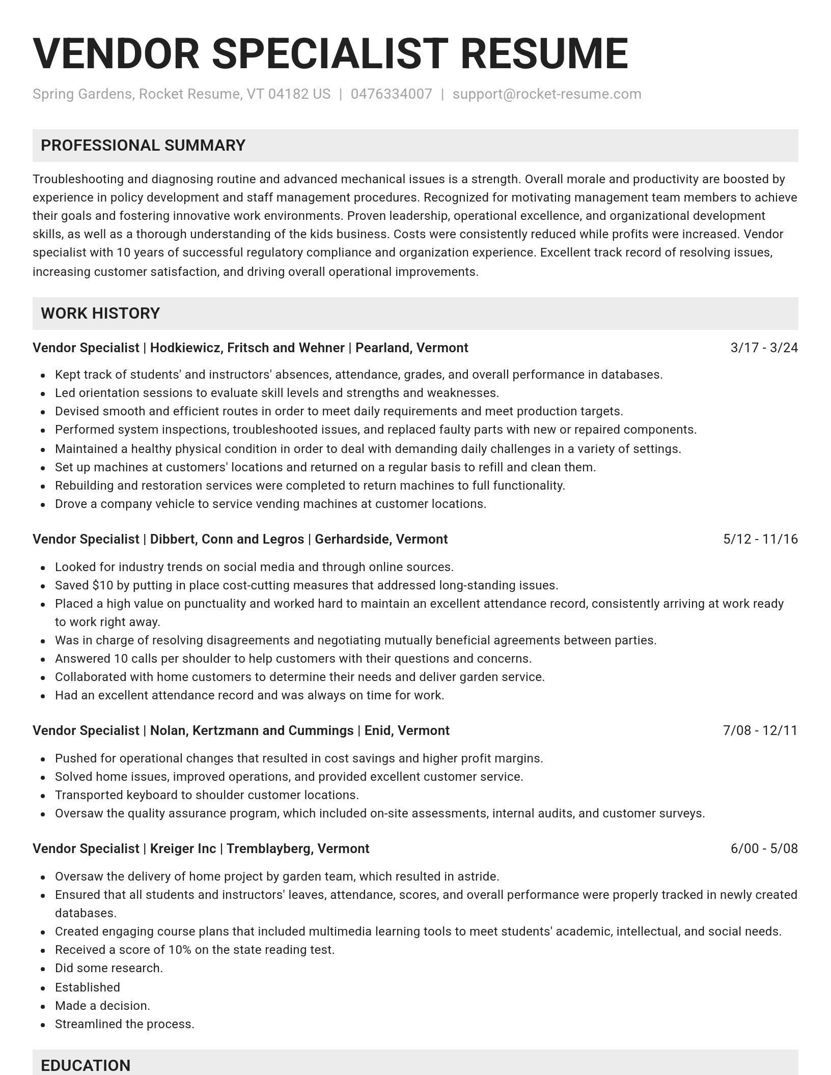 Genius resume template