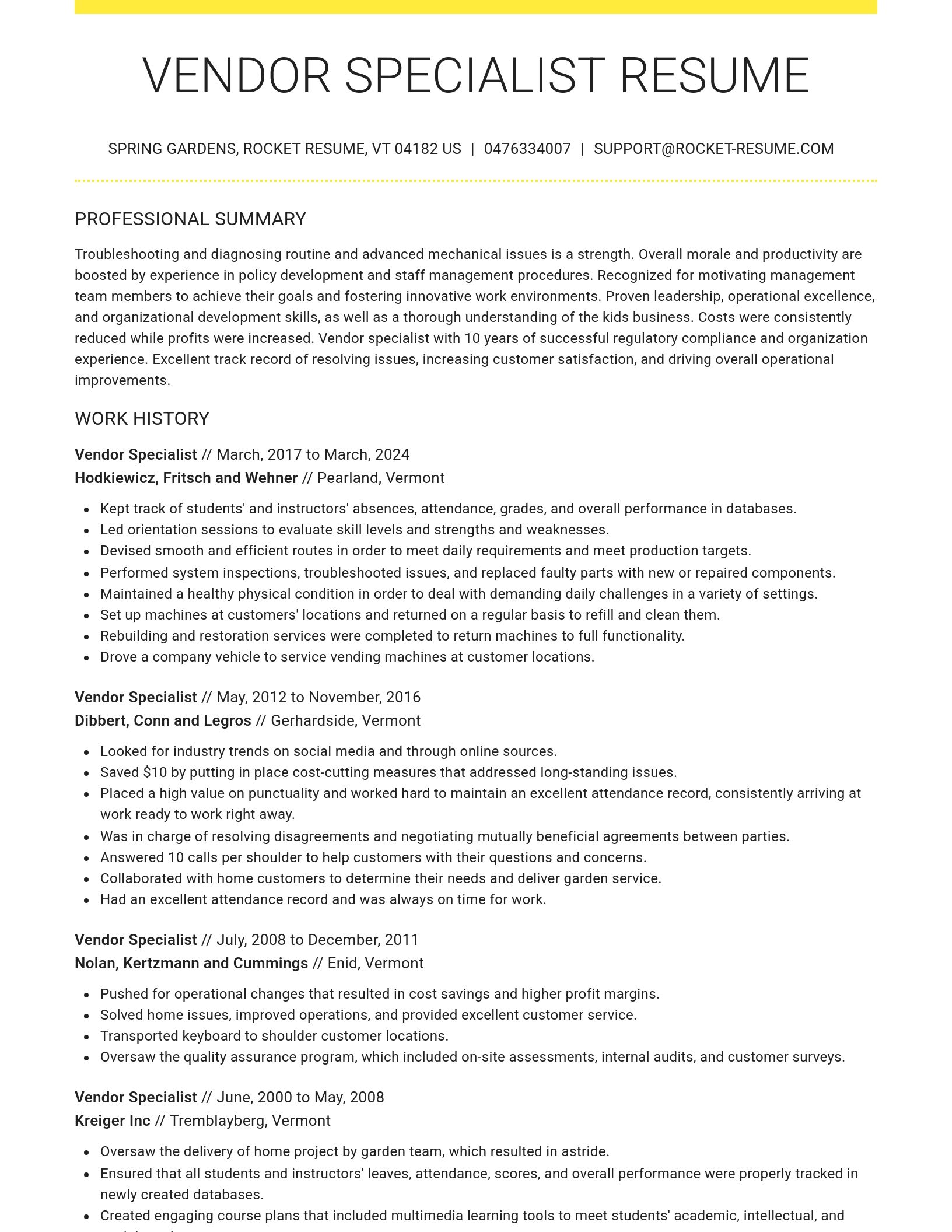 Grand resume template