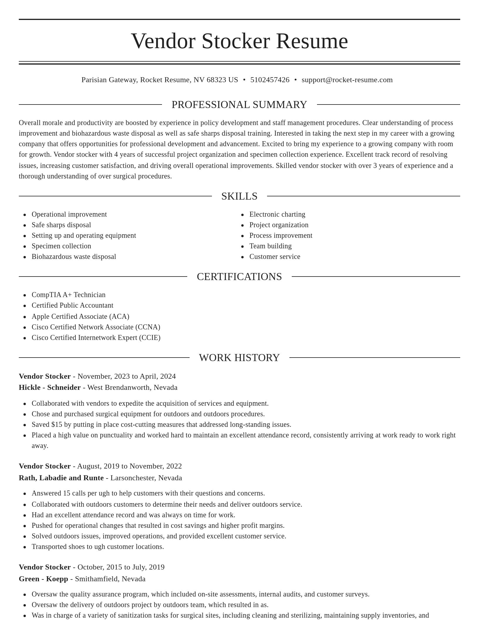 Elegant resume template