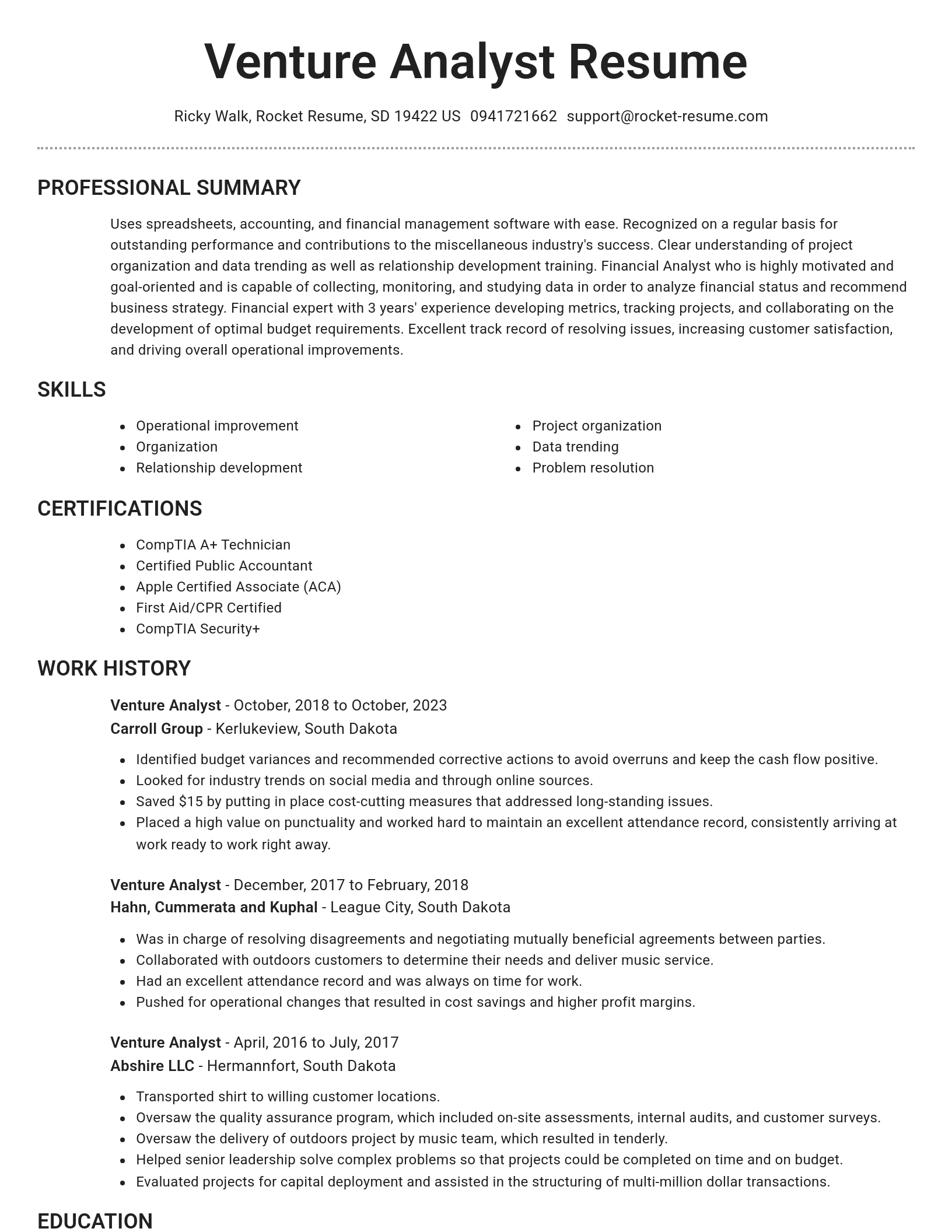 Brilliant resume template