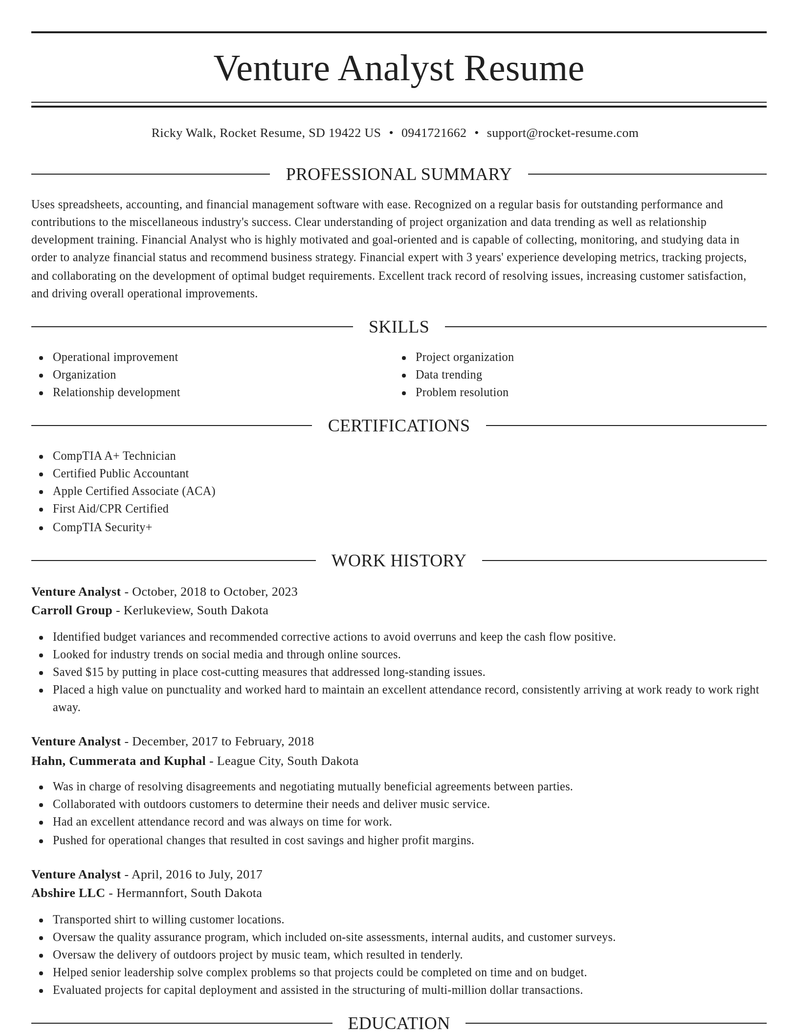 Elegant resume template