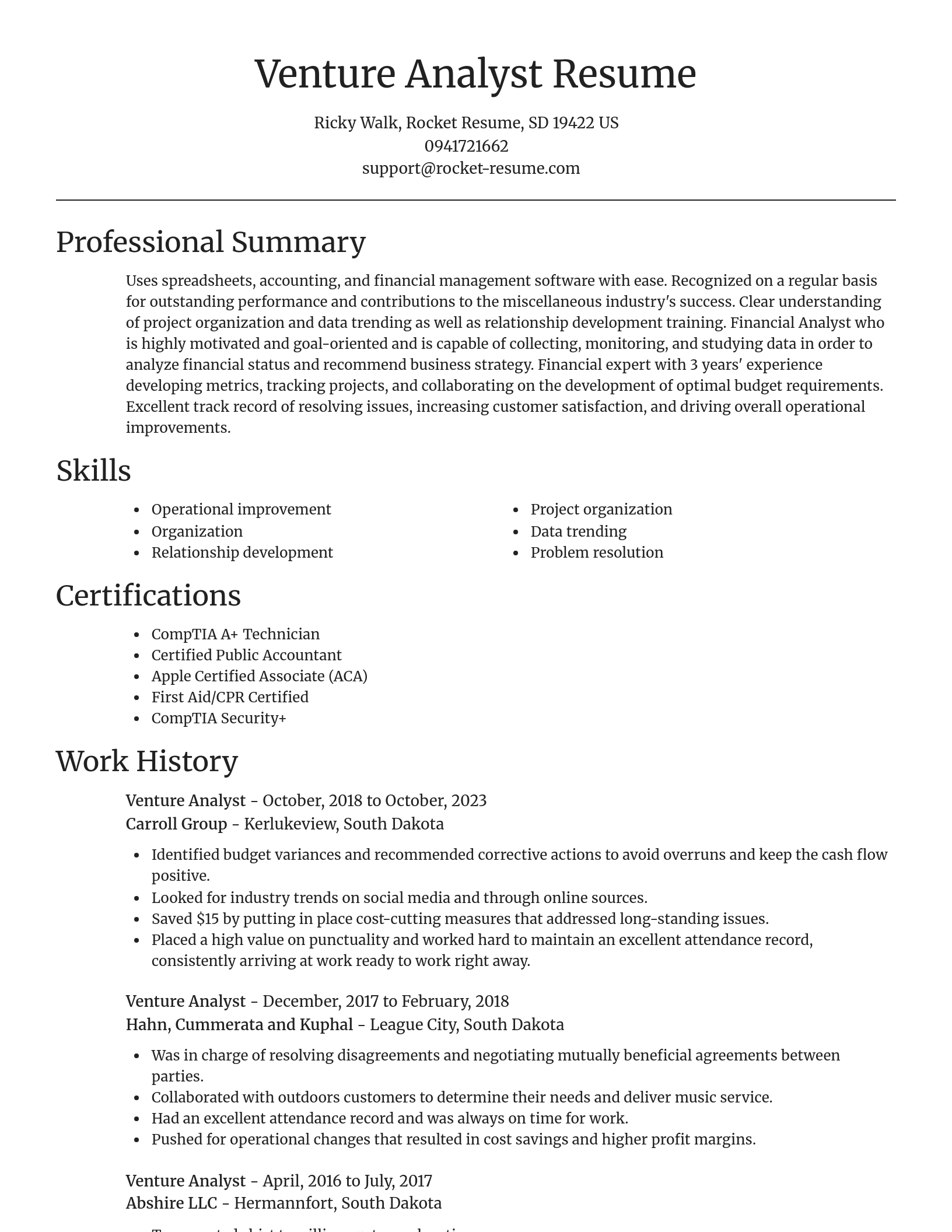 Focal Point resume template