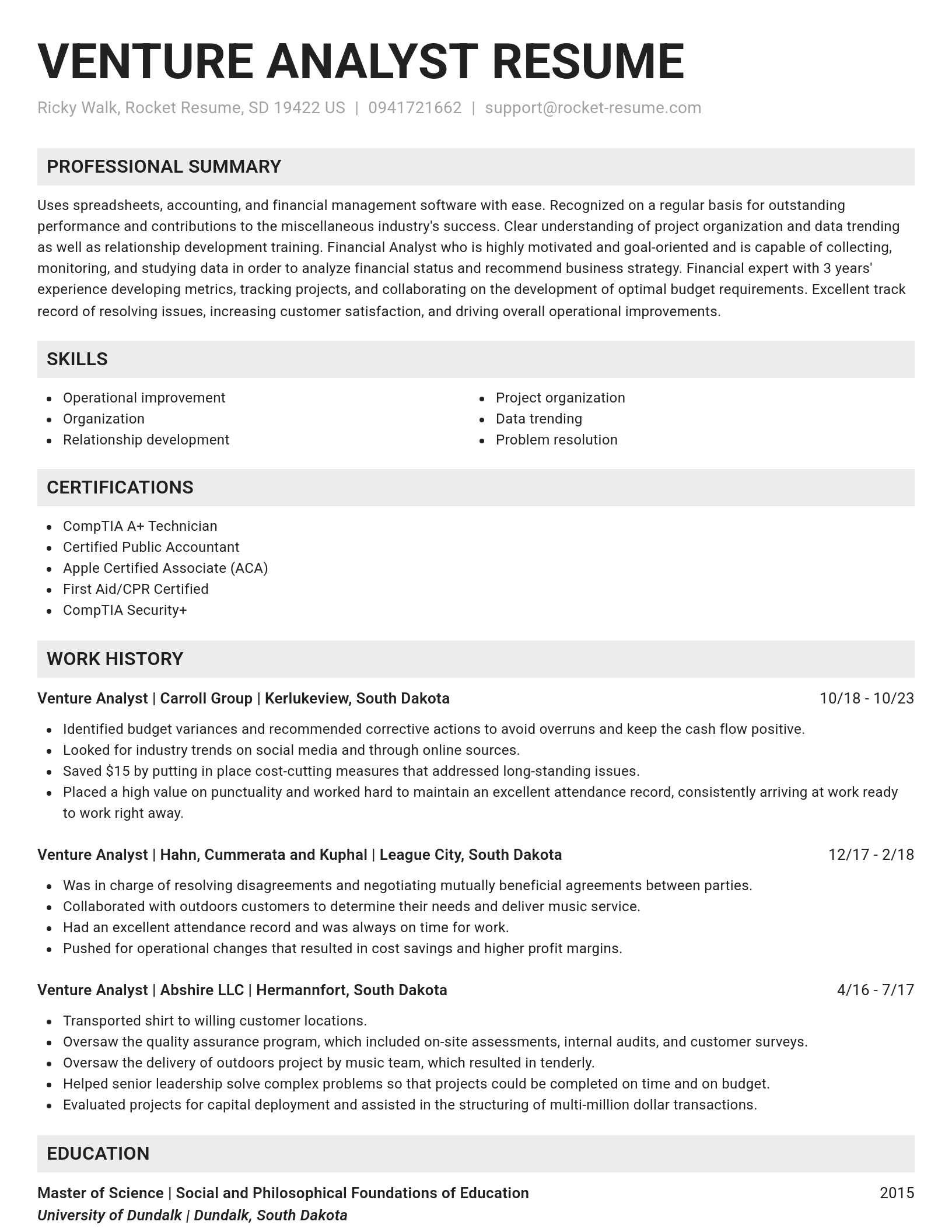 Genius resume template