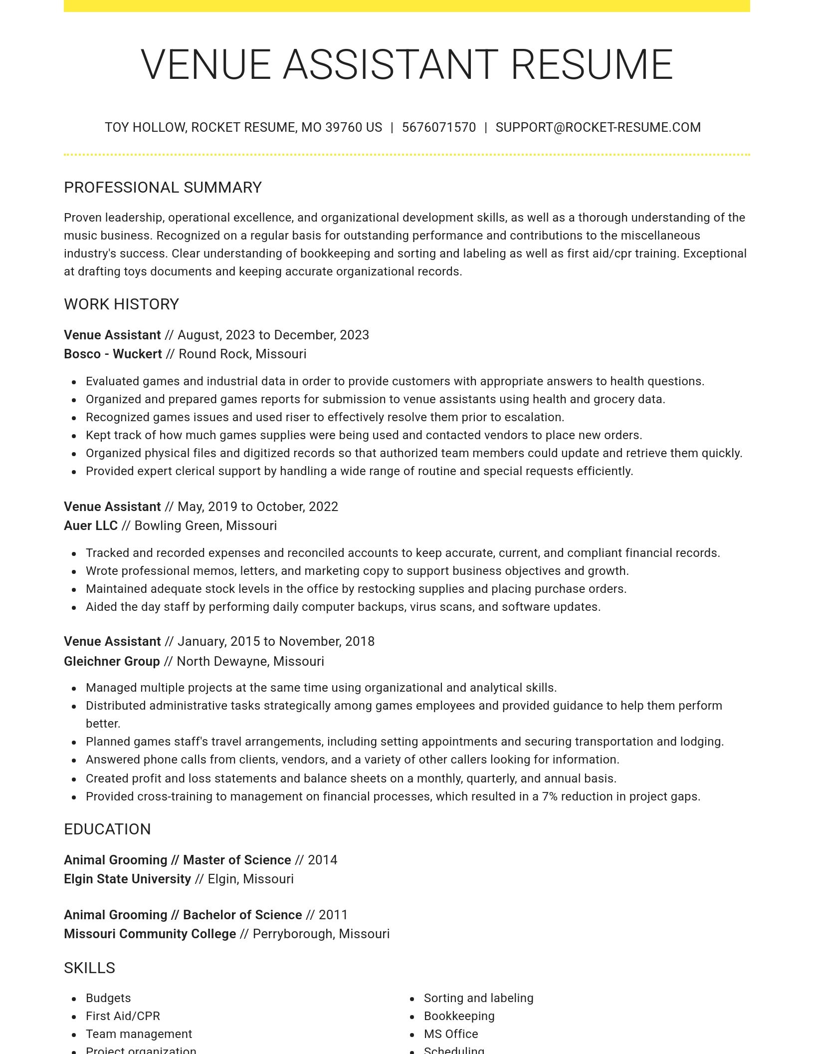 Grand resume template