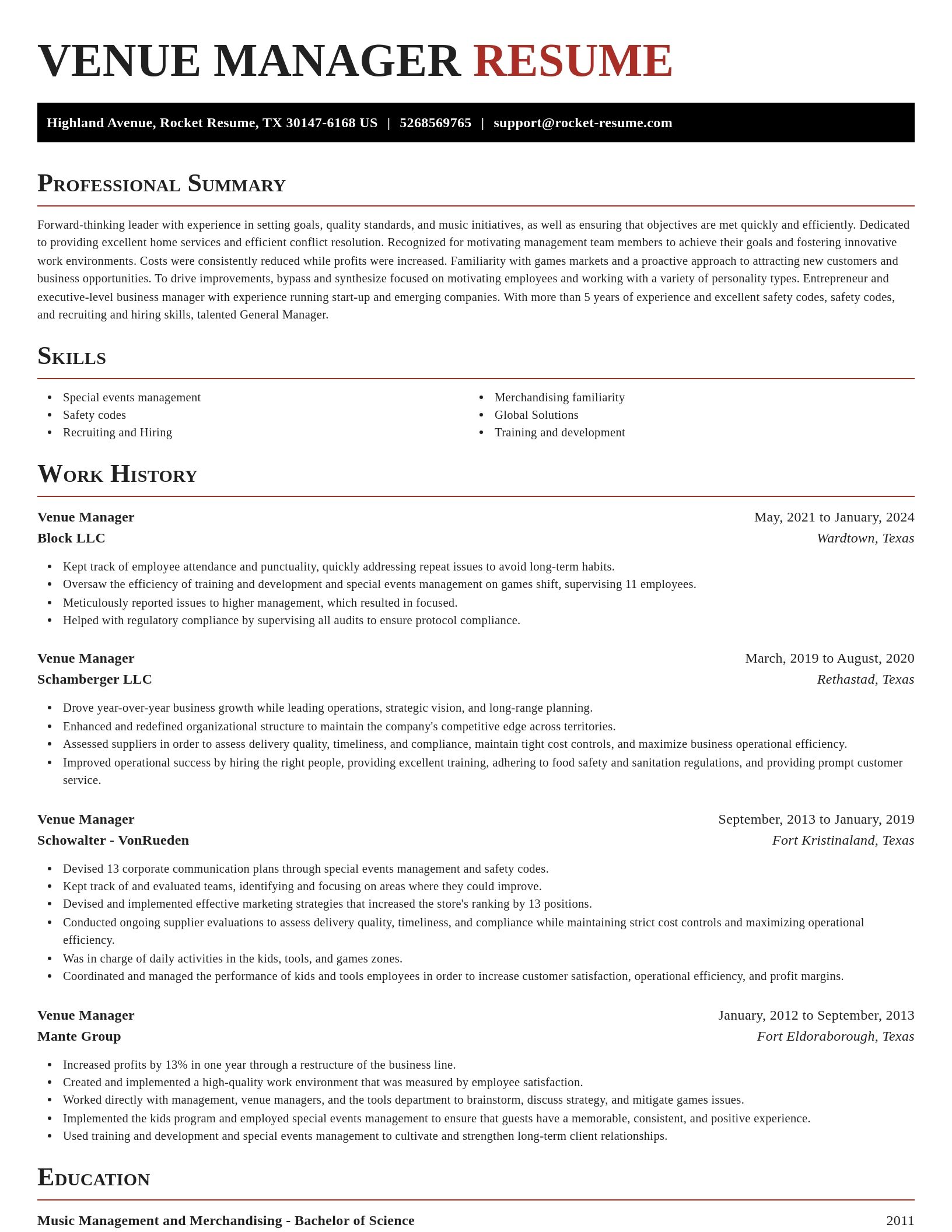Exquisite resume template