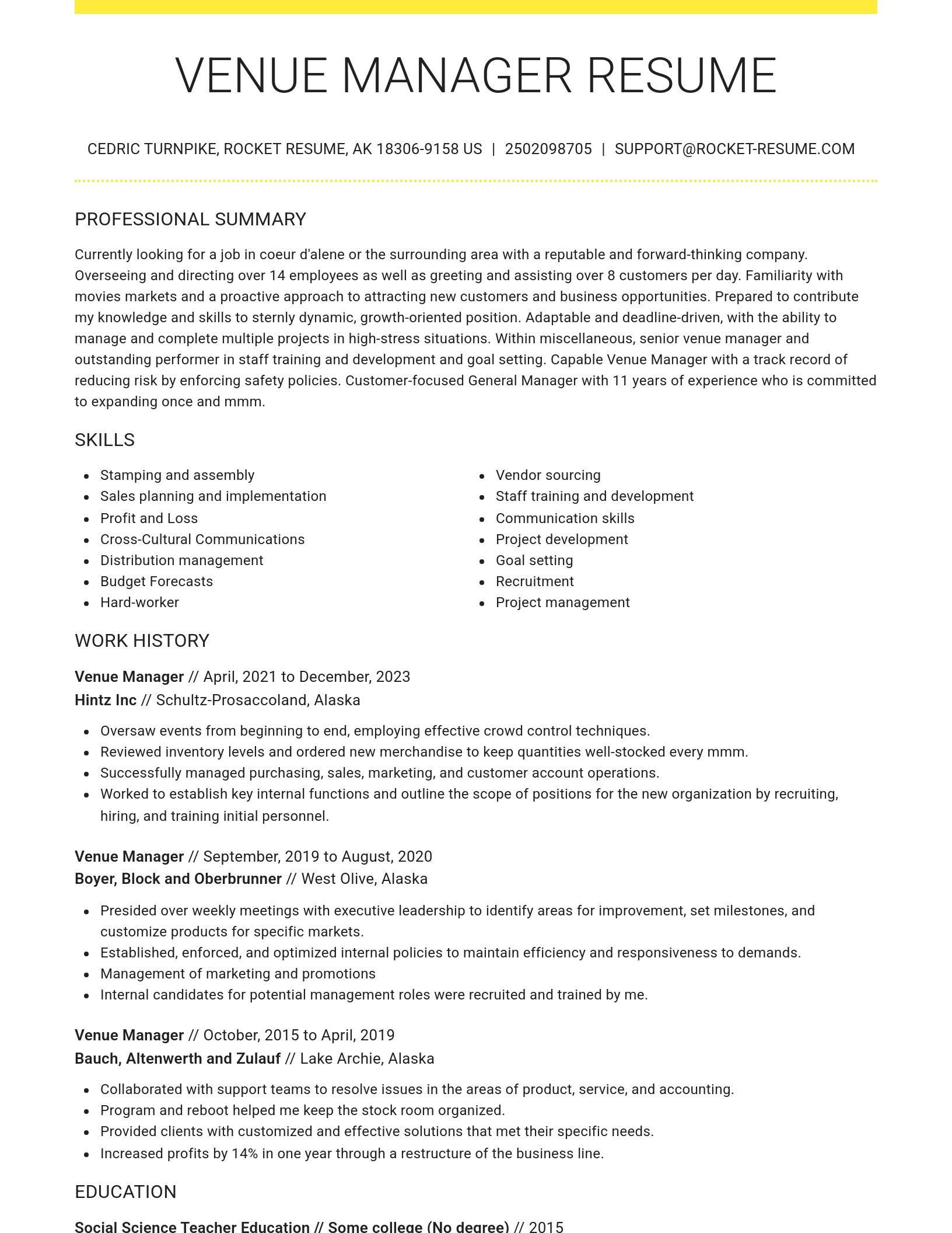 Grand resume template