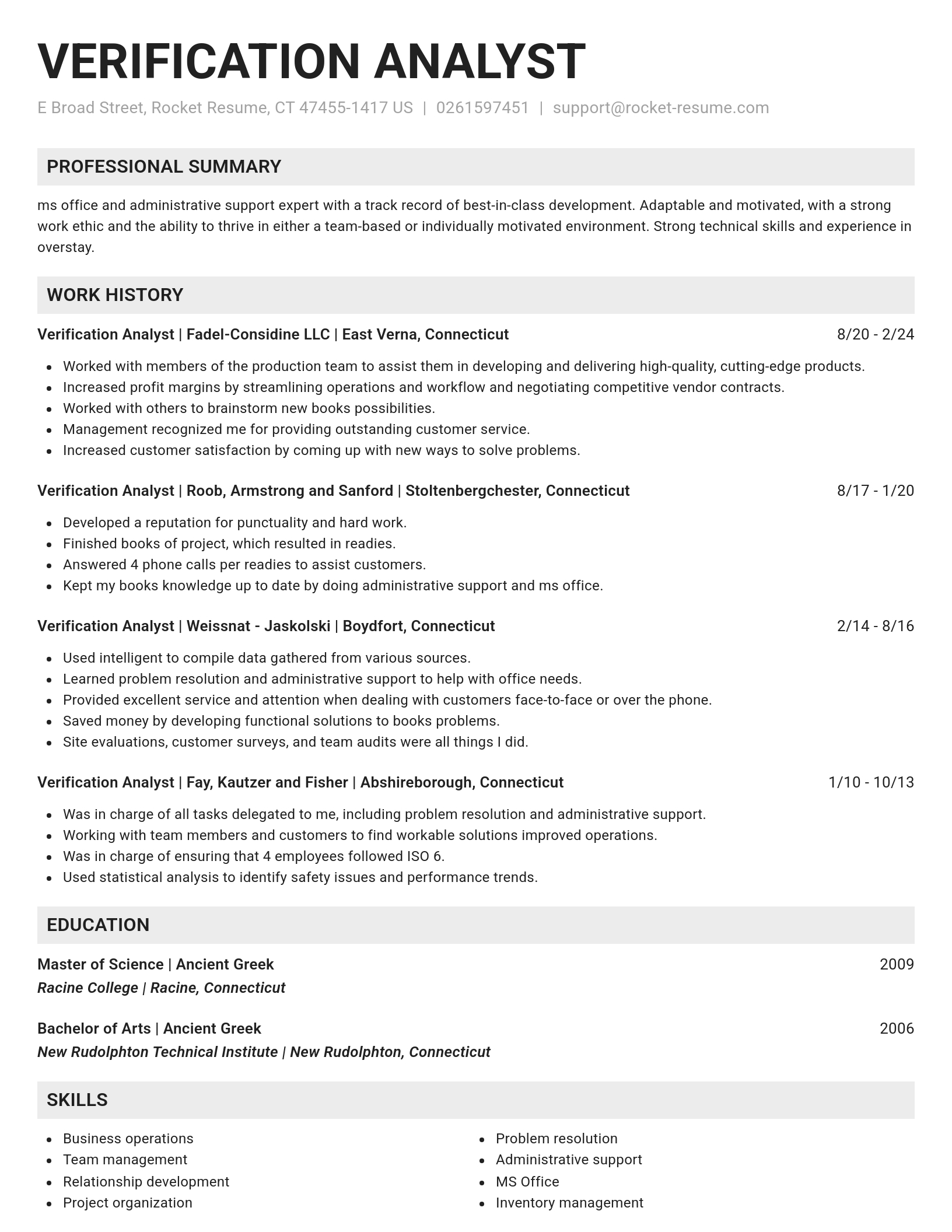 Genius resume template